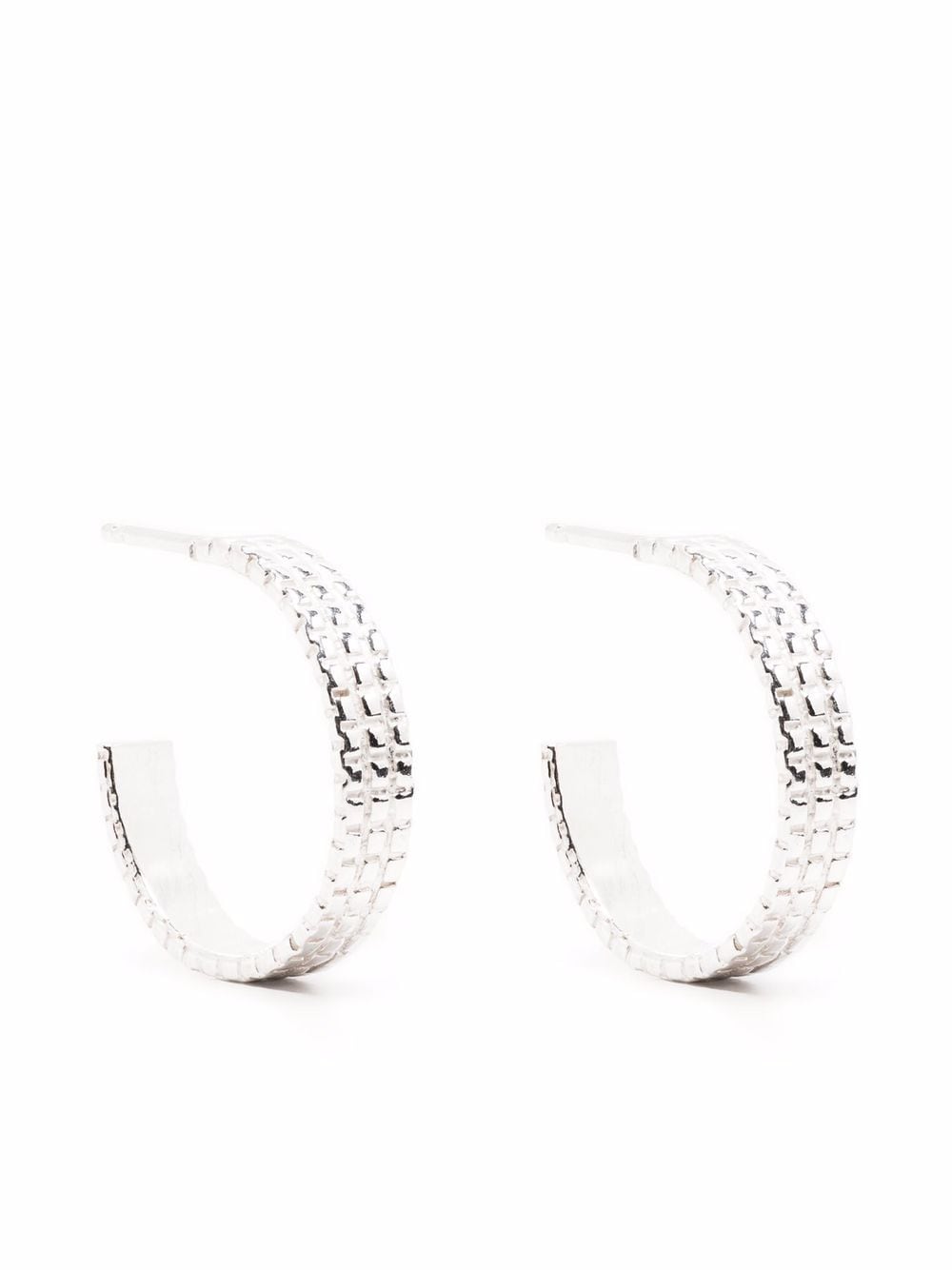 Wouters & Hendrix chain-texture hoop earrings - Silver von Wouters & Hendrix