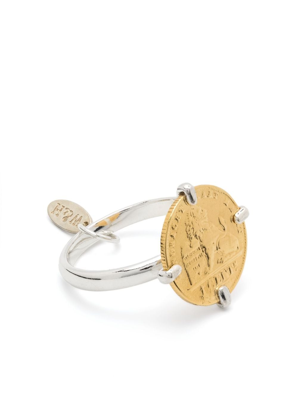 Wouters & Hendrix coin-appliqué ring - Silver von Wouters & Hendrix