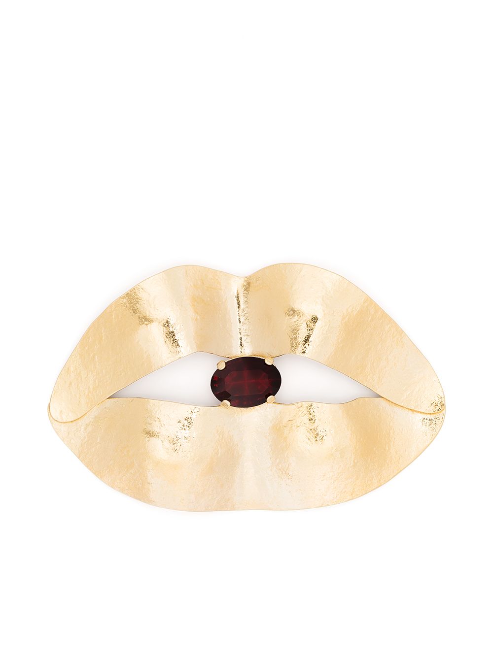 Wouters & Hendrix embellished lips brooch - Gold von Wouters & Hendrix