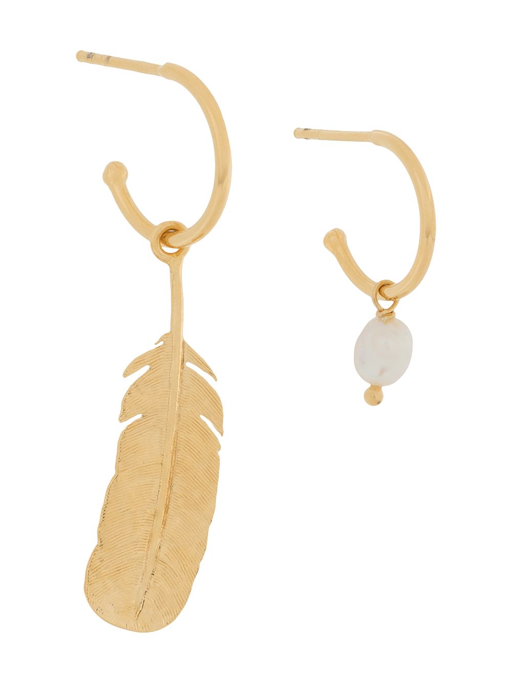 Wouters & Hendrix mixed pearl-detail earrings - Gold von Wouters & Hendrix