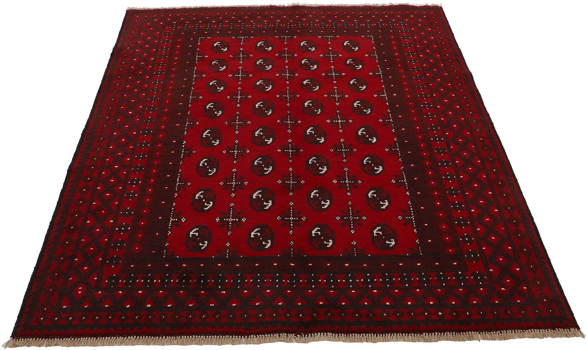 Woven Arts Orientteppich »Afghan Akhche Bokhara«, rechteckig, 8 mm Höhe, reine Schurwolle für ein warmes Raumklima, handgearbeitet Woven Arts Orientteppich »Afghan Akhche Bokhara«, rechteckig, 8 mm Höhe, reine Schurwolle für ein warmes Raumklima, handgearbeitet von Woven Arts