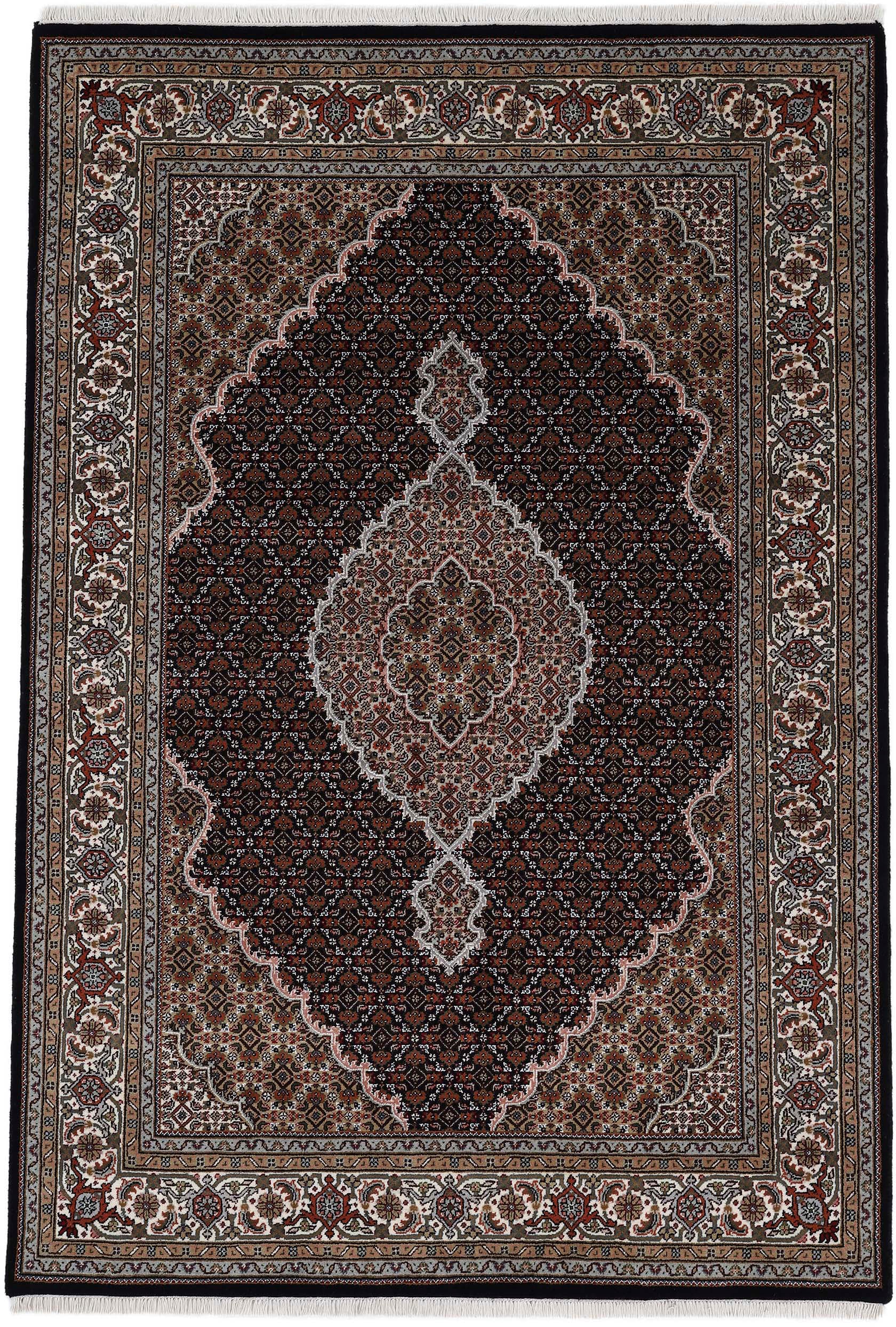 Woven Arts Orientteppich »Orientteppich Tabriz Mahi«, rechteckig, 15 mm Höhe, handgeknüpft, Wohnzimmer, reine Wolle von Woven Arts