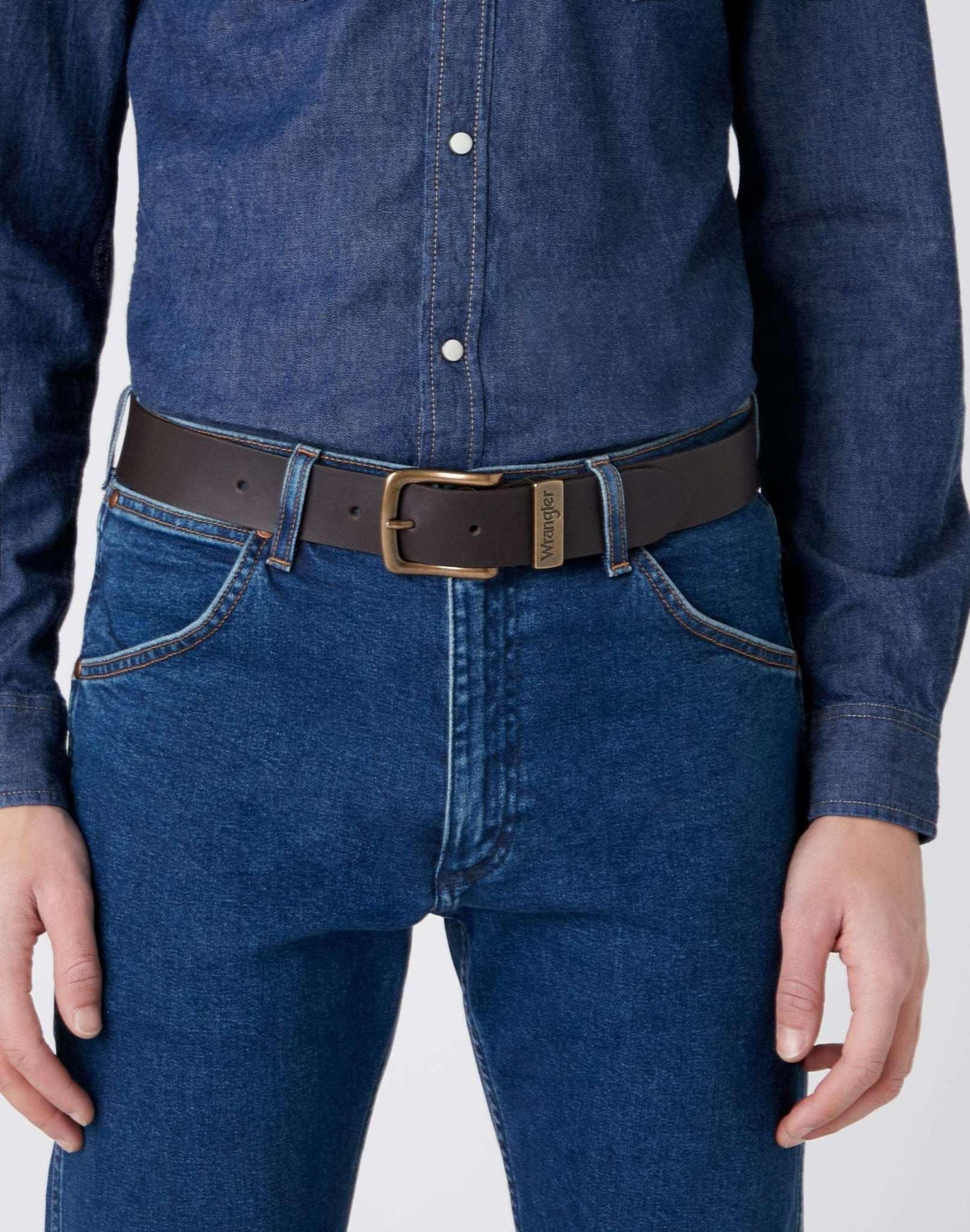 Wrangler - Gürtel Metal Loop, für Herren, Braun, Größe 115 von Wrangler