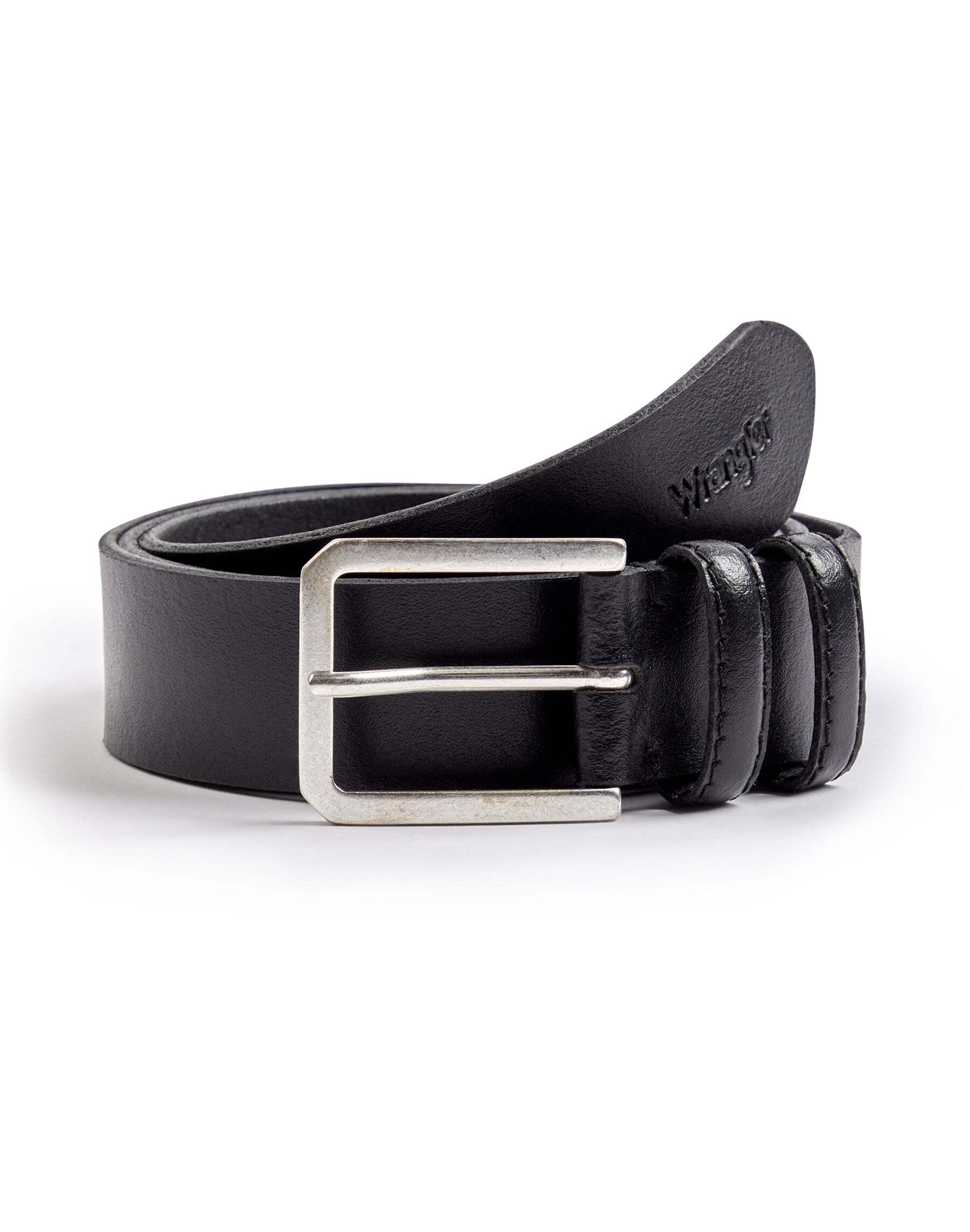 Gürtel Slim Belt Herren Schwarz 105 von Wrangler