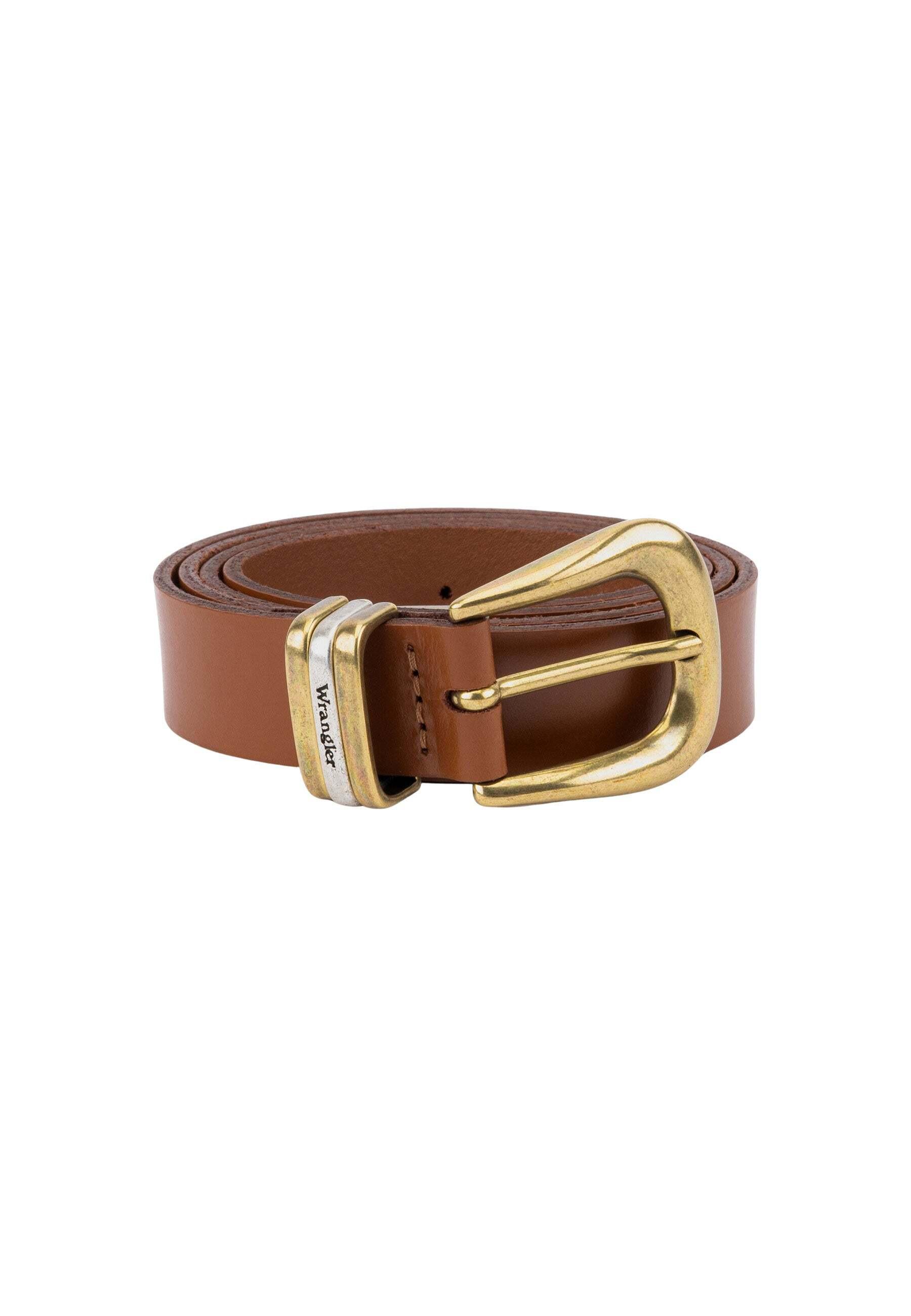 Gürtel Triple Loop Belt Damen Cognac 80 von Wrangler