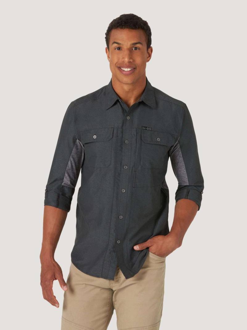 Hemd Atg Mixed Material Herren Taubengrau S von Wrangler