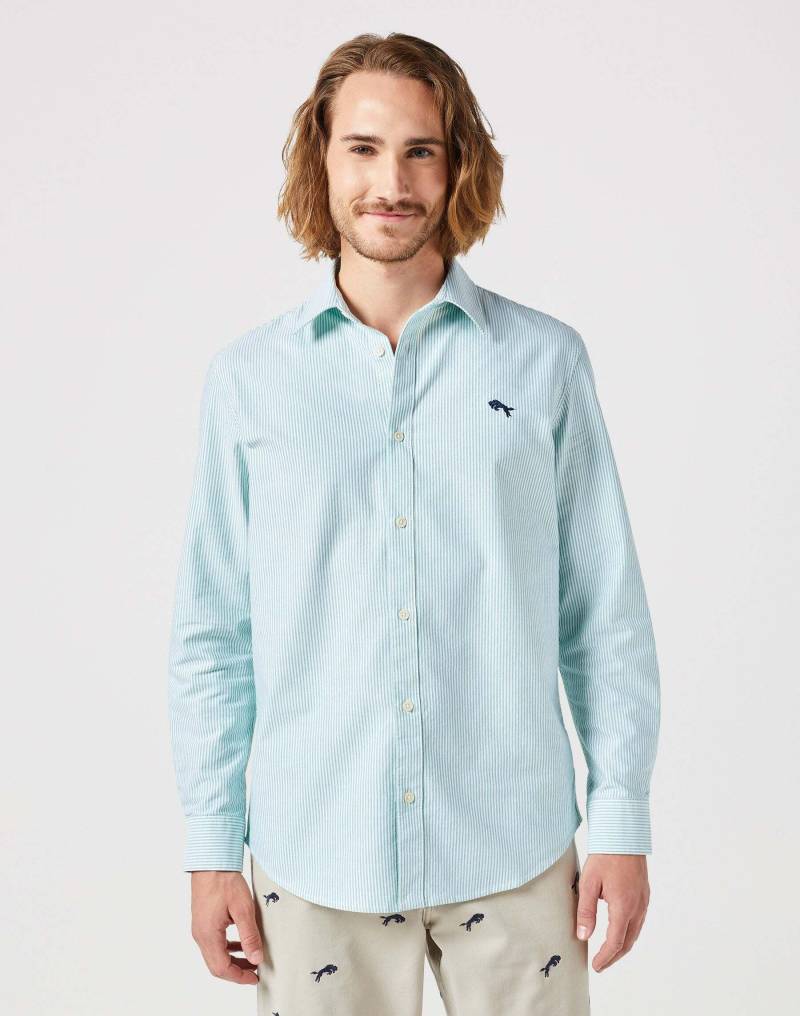 Hemden Longsleeves Shirt Herren Mint L von Wrangler