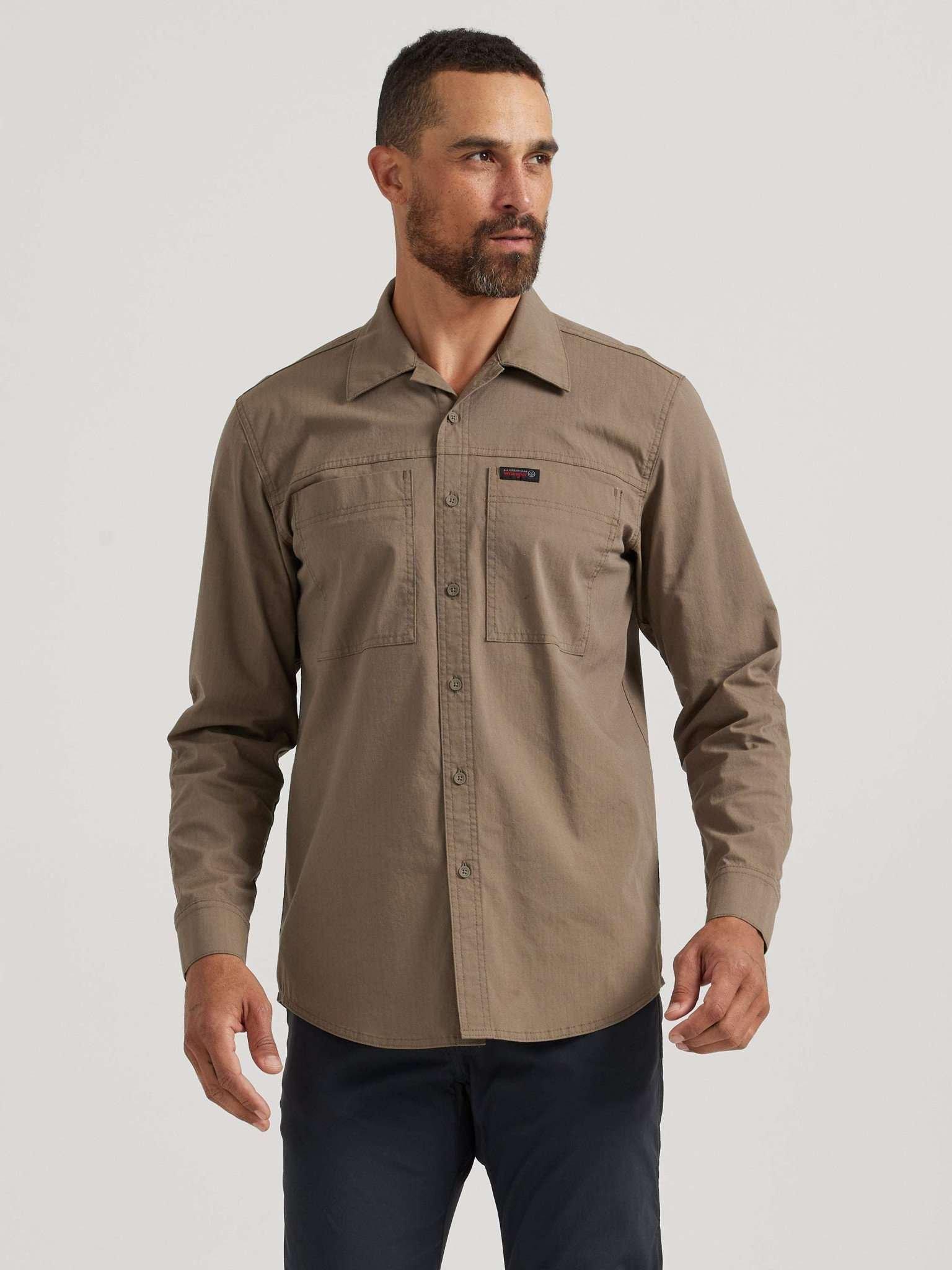 Hemden Ls Rugged Utility Shirt Herren Braun L von Wrangler