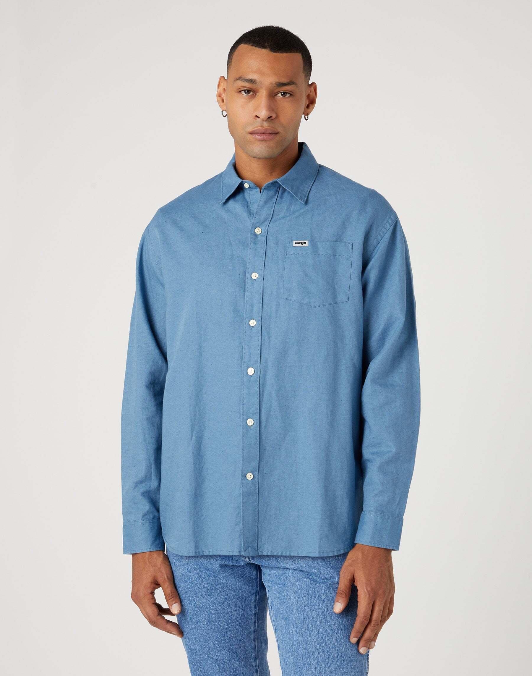 Hemden One Pocket Shirt Herren Blau L von Wrangler