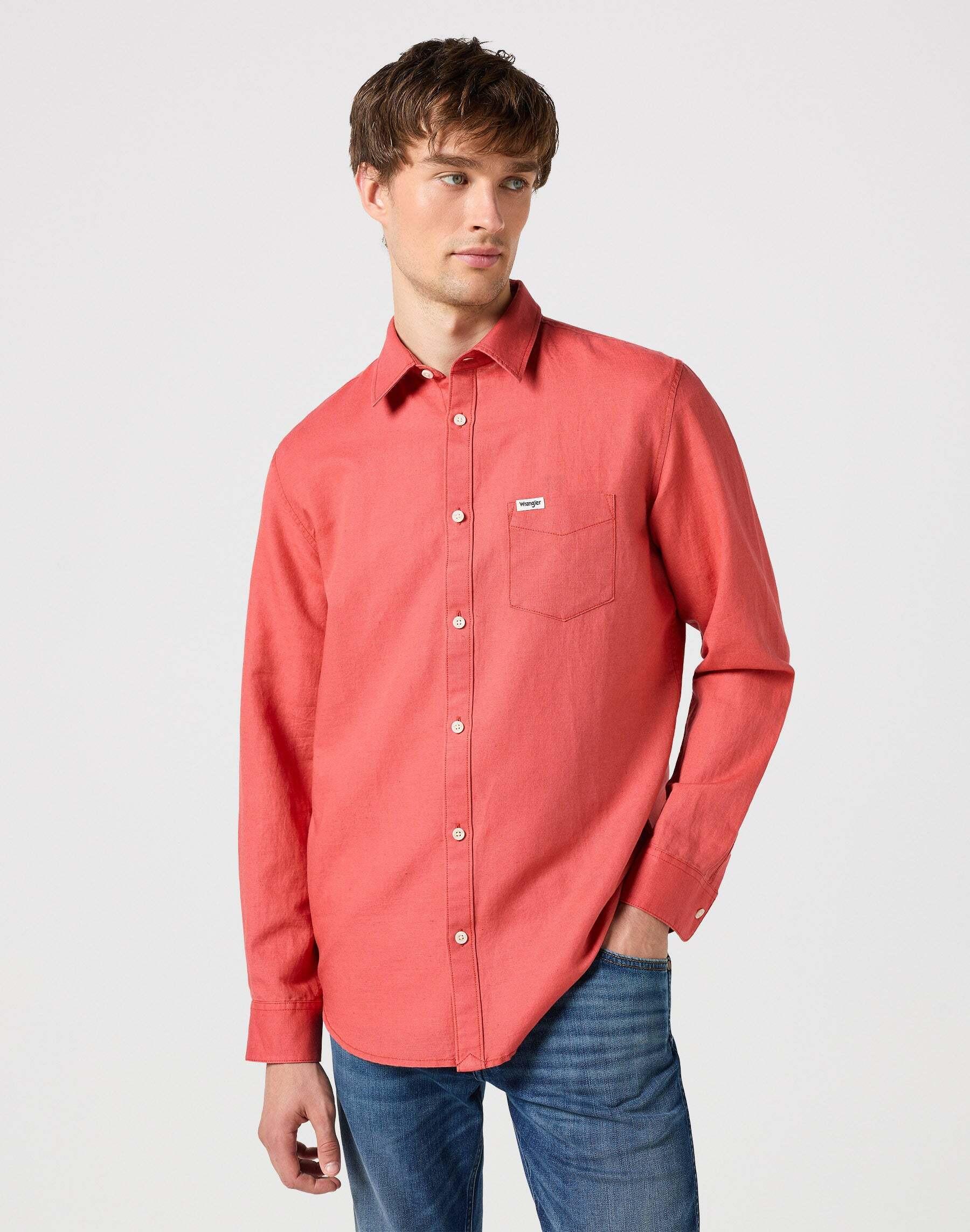 Hemden One Pocket Shirt Herren Orange L von Wrangler