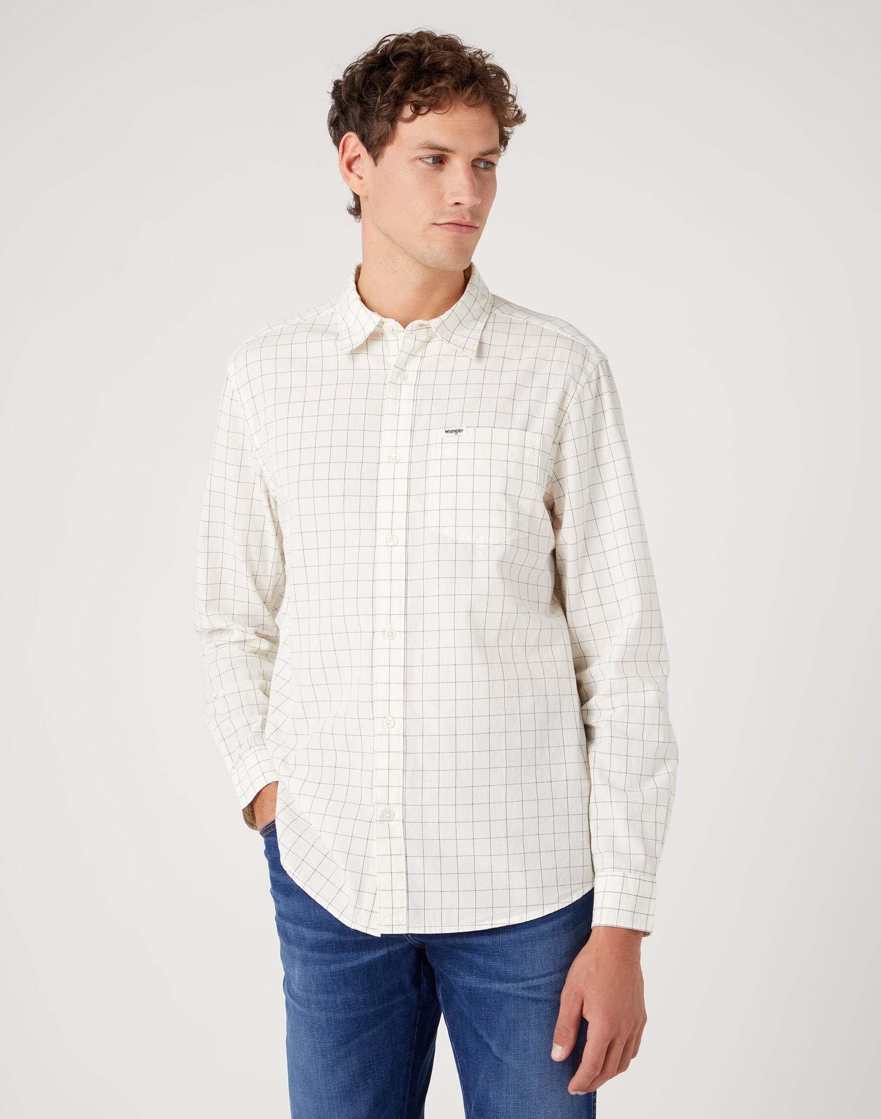 Hemden One Pocket Shirt Herren Weiss XL von Wrangler