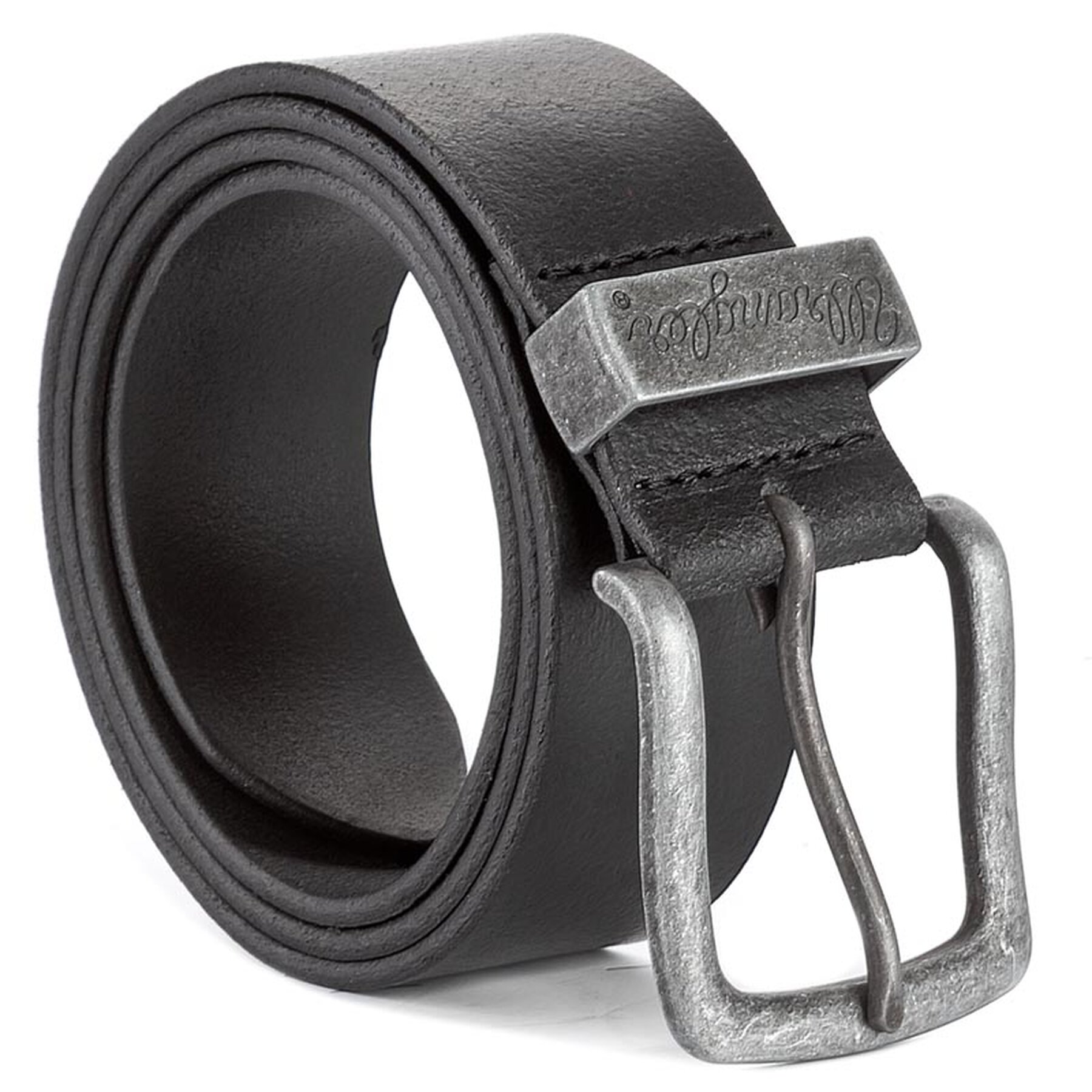 Herrengürtel Wrangler Metal Loop W0080US01 85 Schwarz von Wrangler