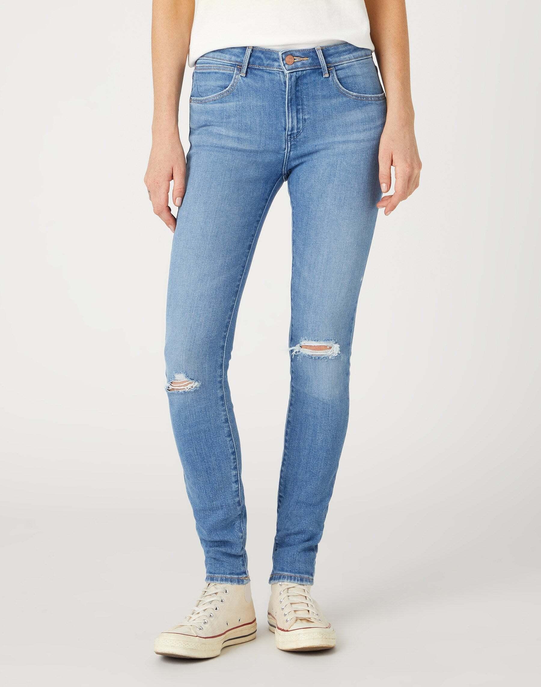 Jeans Skinny Damen Blau L30/W29 von Wrangler