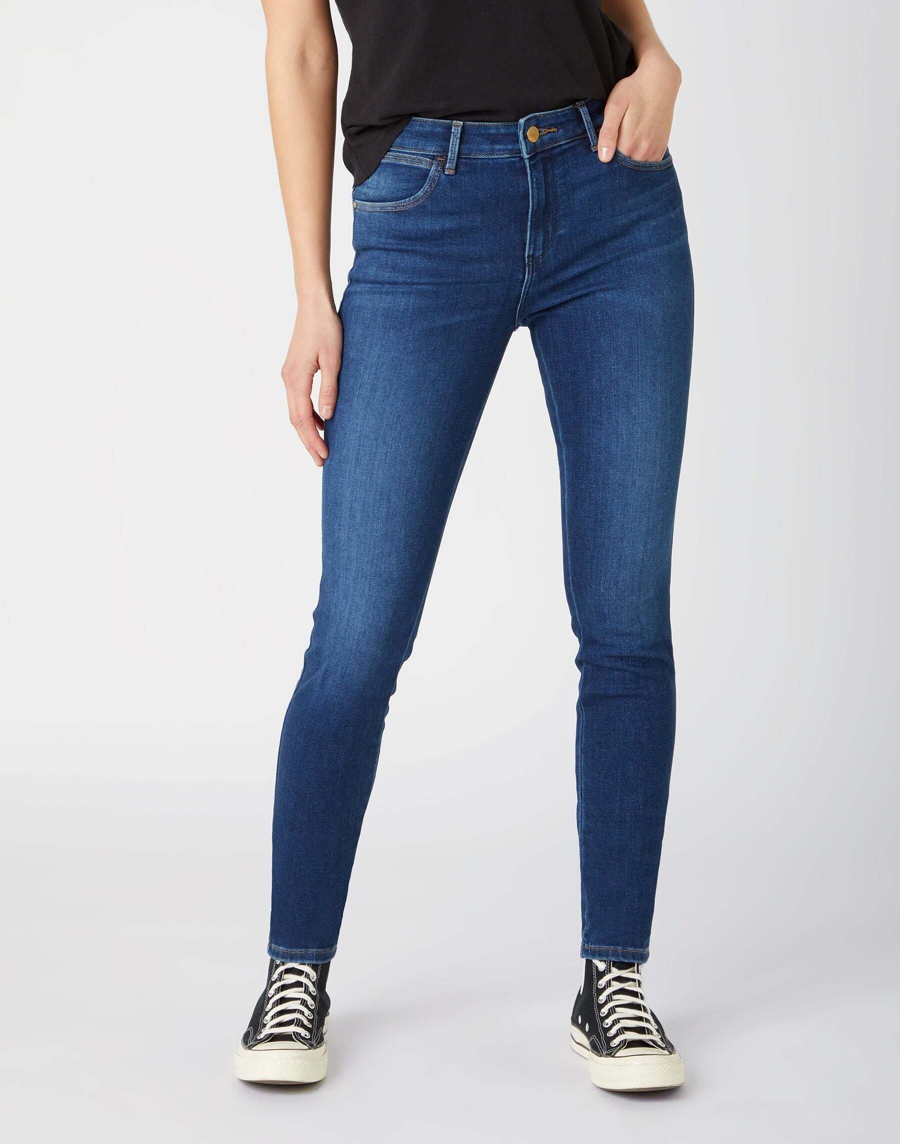 Jeans Skinny Fit Skinny Damen Blau Denim L32/W29 von Wrangler