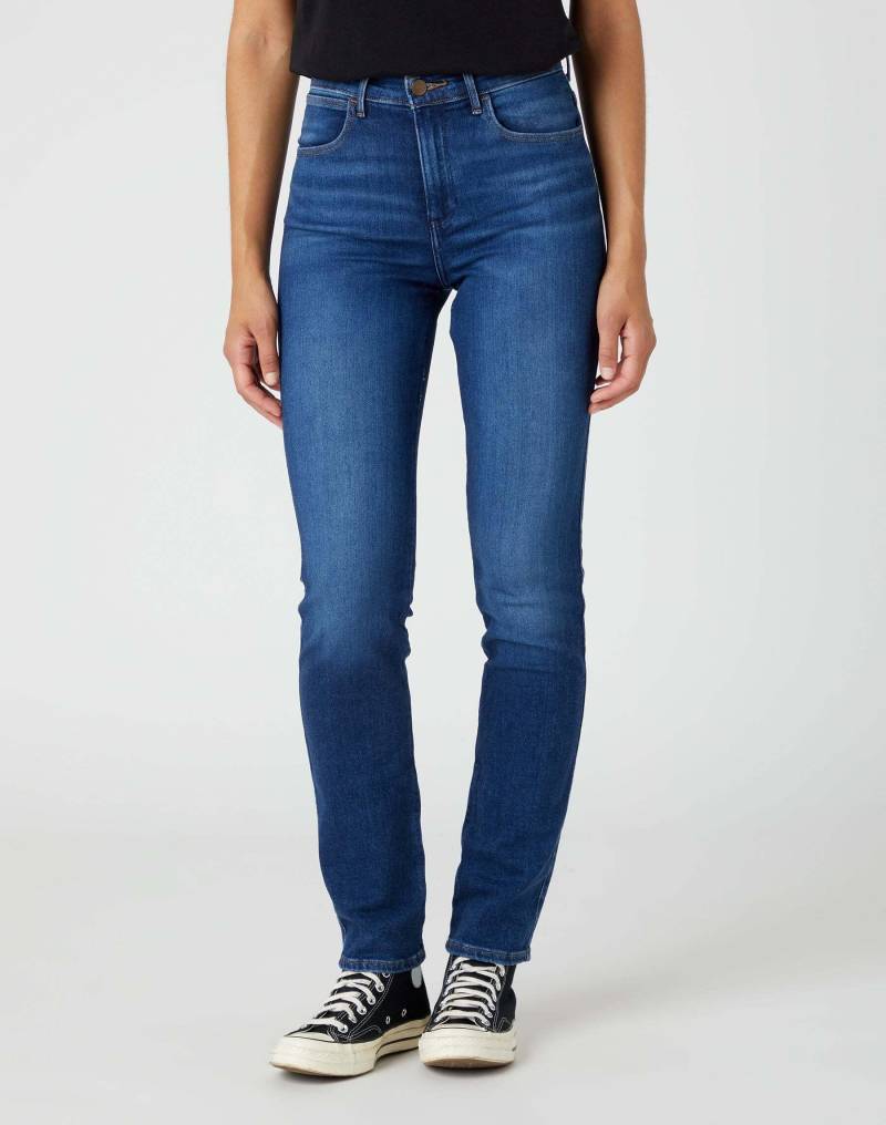 Wrangler - Jeans Slim, für Damen, Blau Denim, Größe W27/L32 von Wrangler