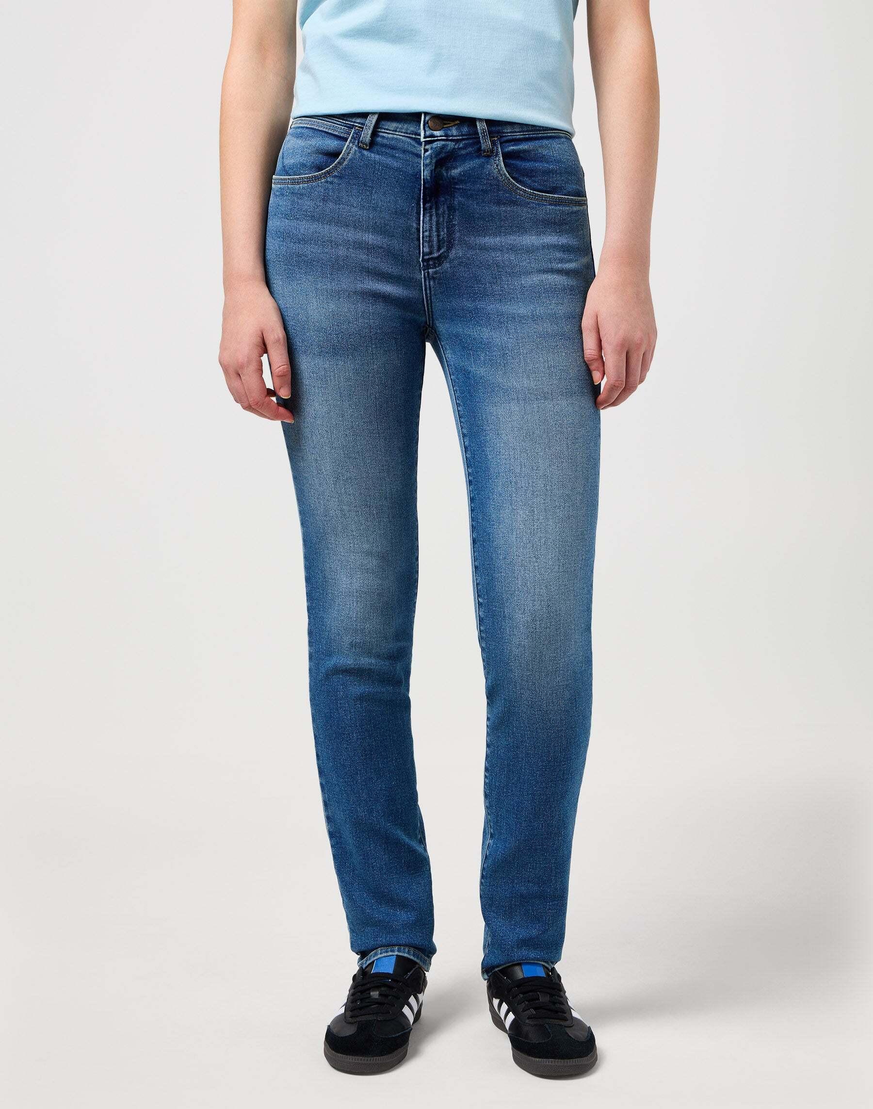 Jeans Slim Damen Blau W26 von Wrangler
