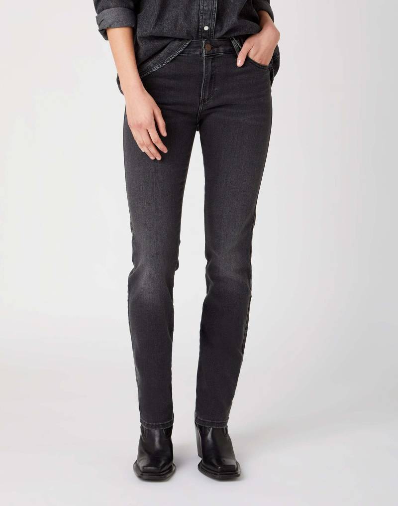 Jeans Slim Fit Slim Damen Schwarz L34/W28 von Wrangler