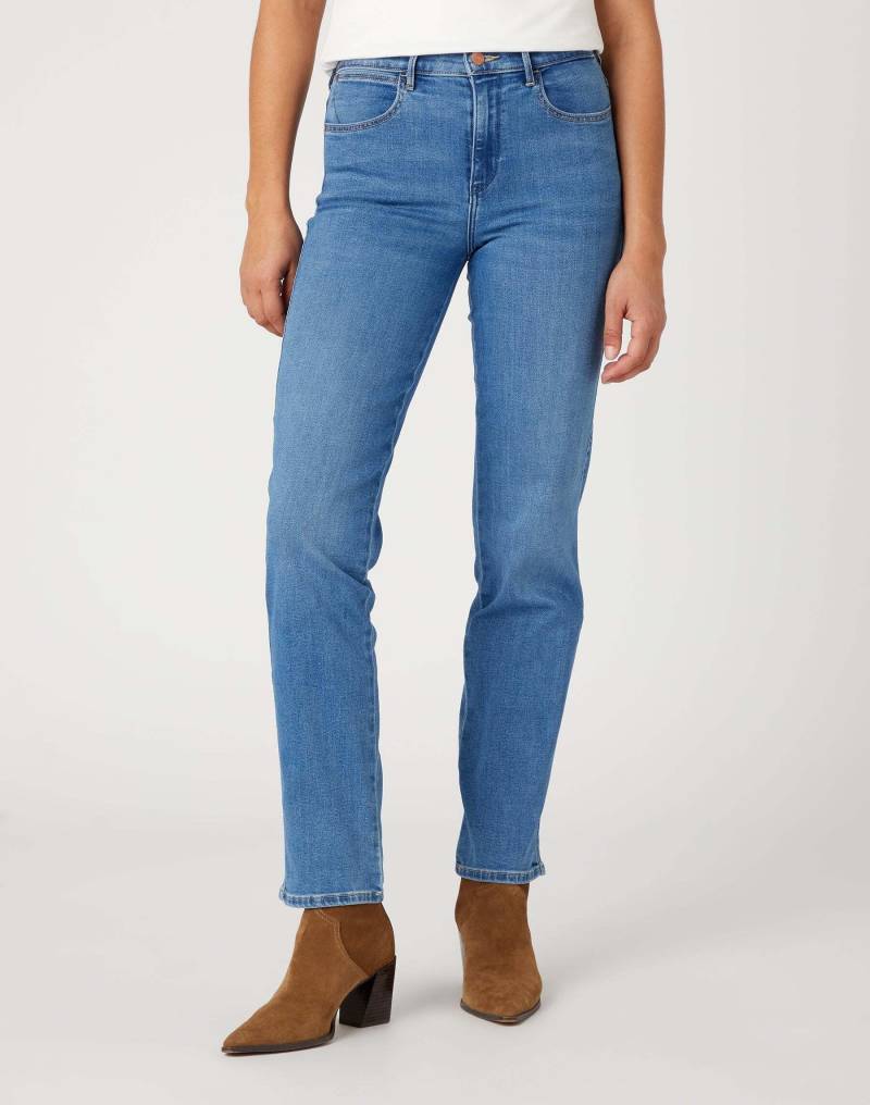 Jeans Straight Damen Hellblau L30/W27 von Wrangler