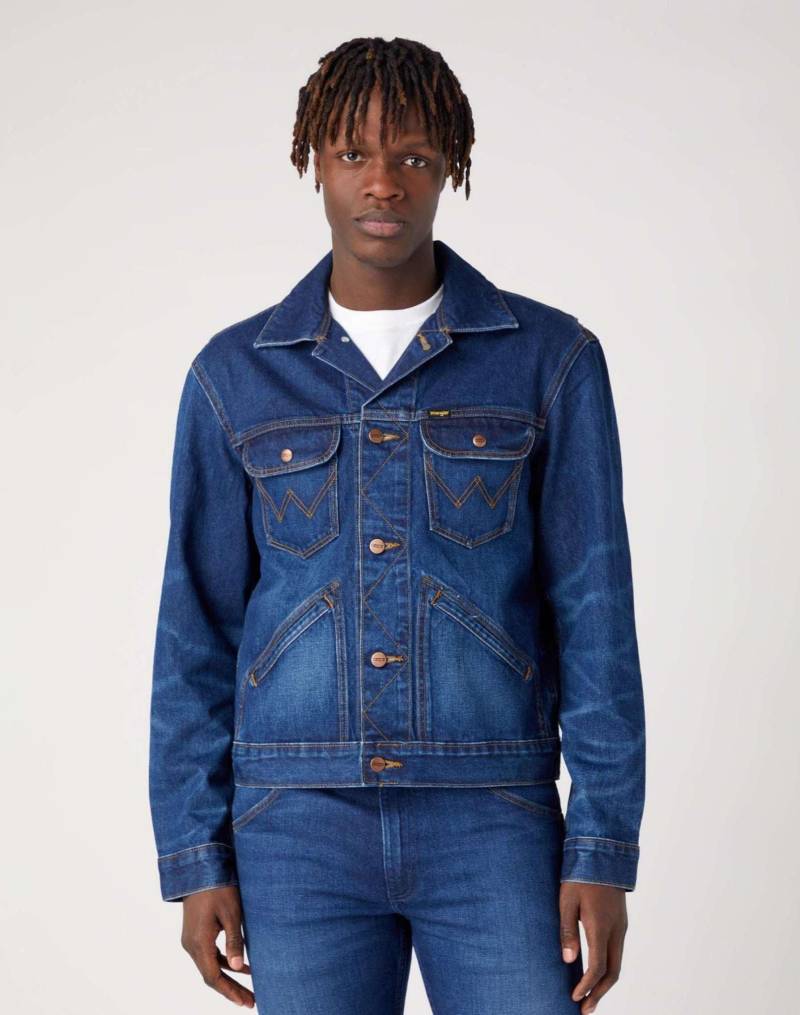 Wrangler - Jeansjacken 124Mj, für Herren, Blau, Größe S von Wrangler