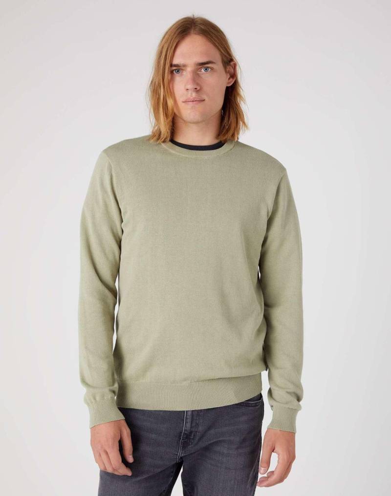 Pullover Crewneck Knit Herren Grün L von Wrangler