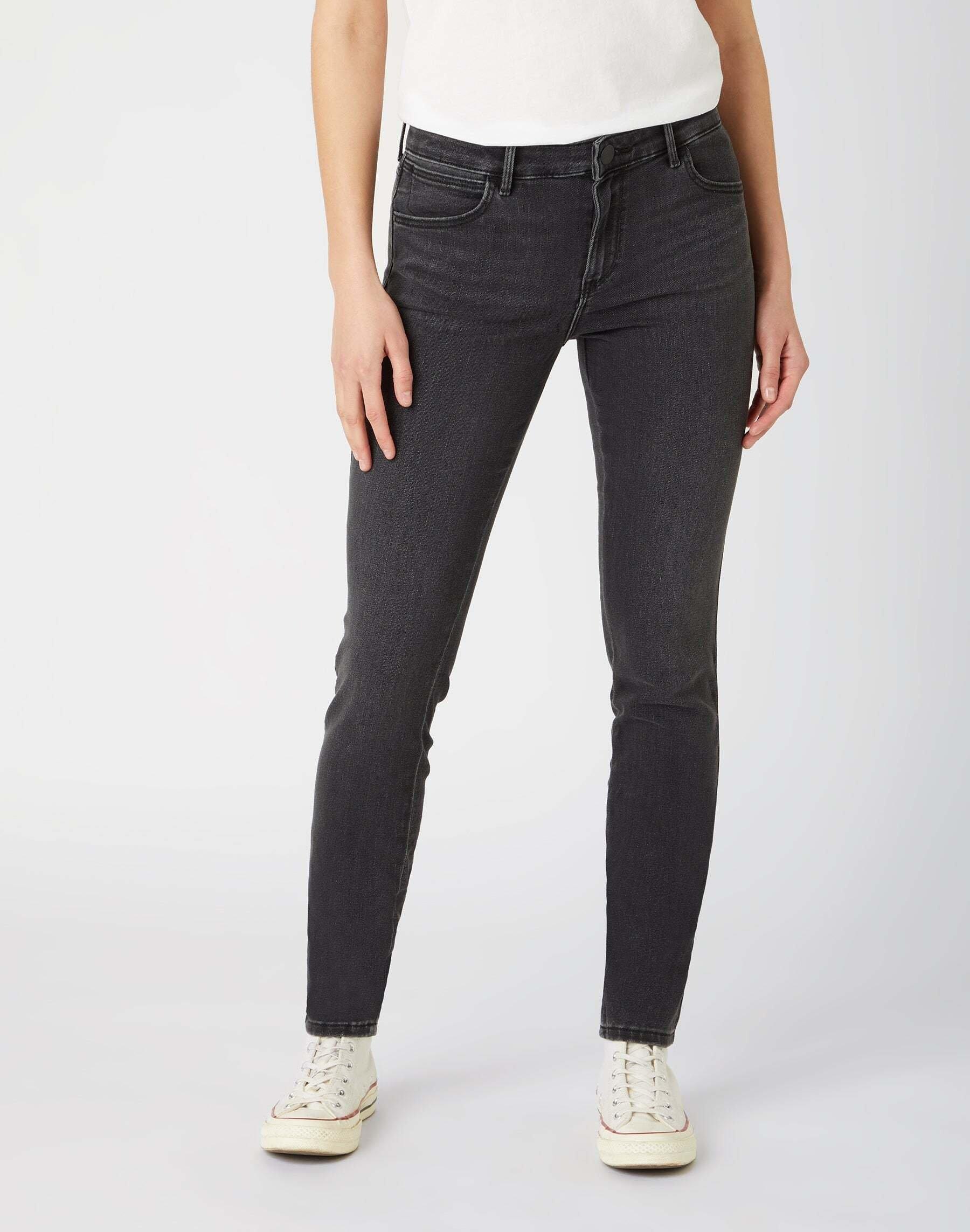 Jeans Skinny Fit Skinny Damen Schwarz Leicht L32/W30 von Wrangler