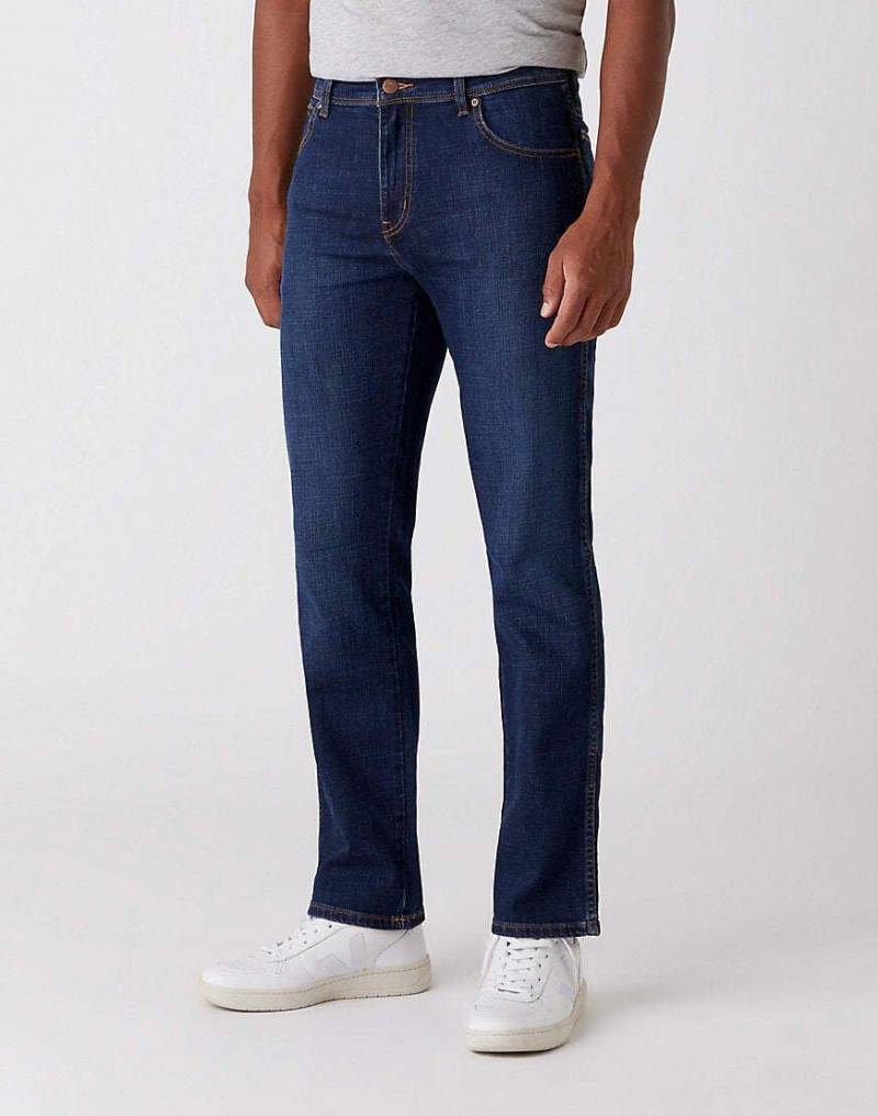 Wrangler - Jeans Straight Leg Texas Slim, für Herren, Blau Denim, Größe W33/L34 von Wrangler