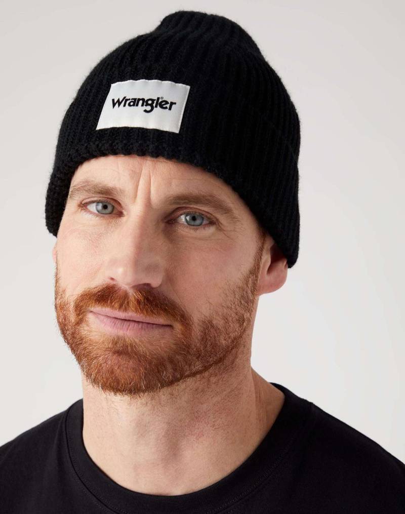 Mützen Rib Beanie Herren Schwarz ONE SIZE von Wrangler