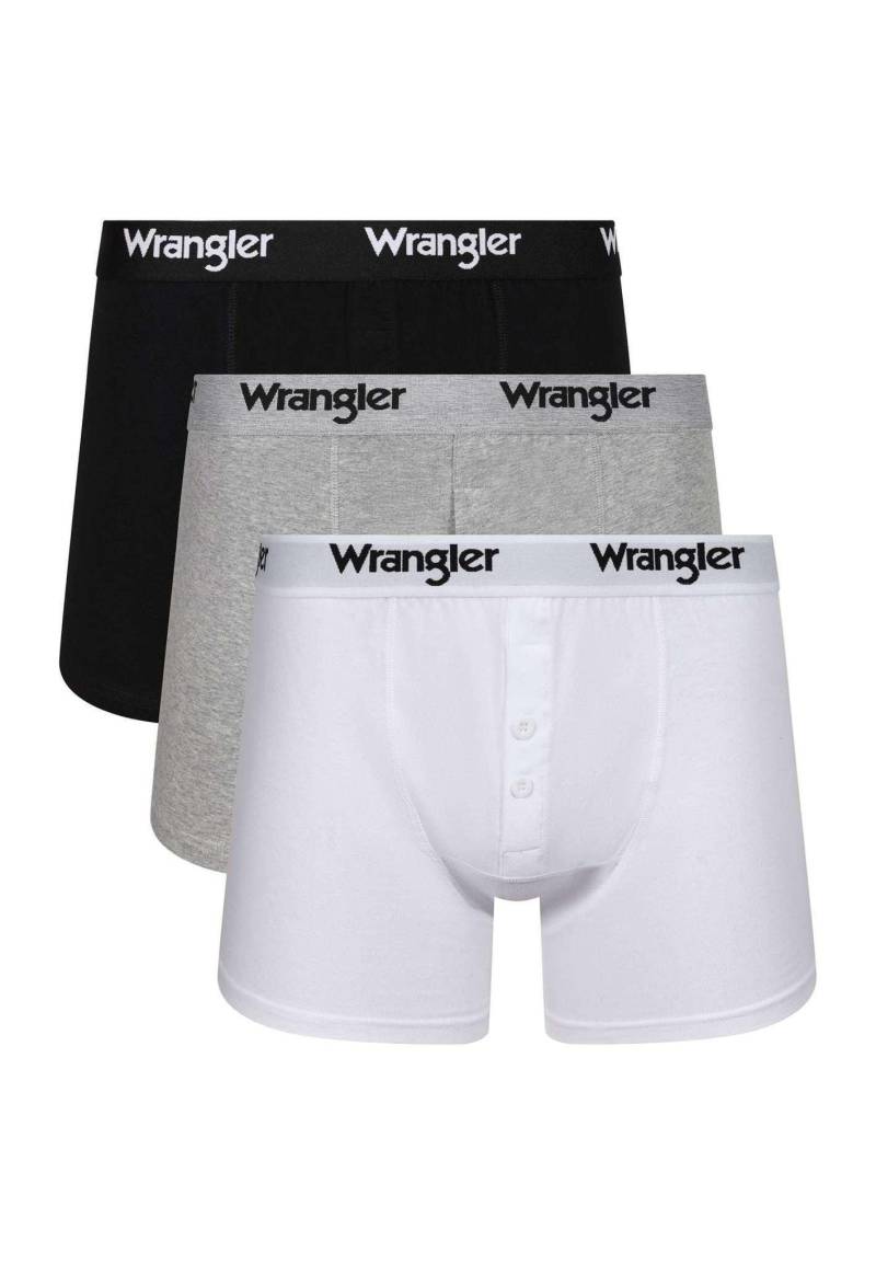 Panties 3 Pack Button Fly Trunks Tait Herren Schwarz L von Wrangler