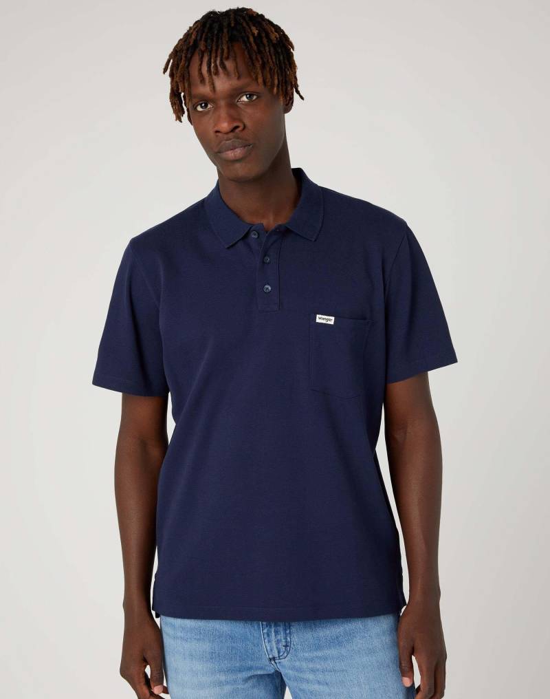 Polo Shirt Herren Blau M von Wrangler