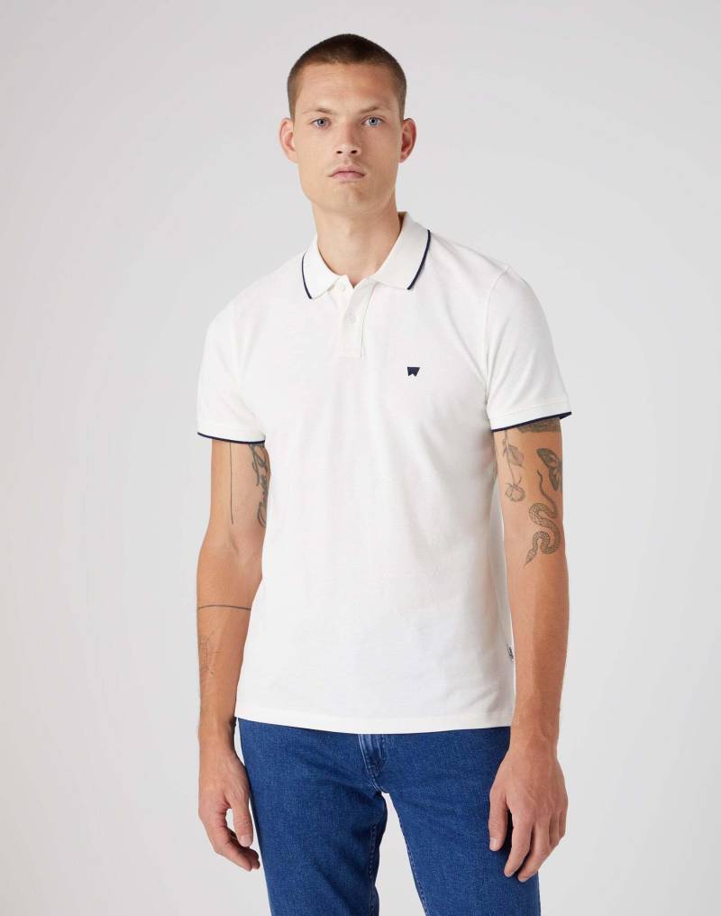 Polo Shirt Herren Weiss M von Wrangler