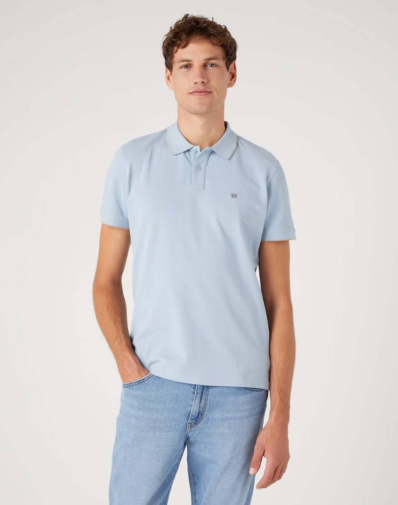 Polos Polo Shirt Herren Blau L von Wrangler