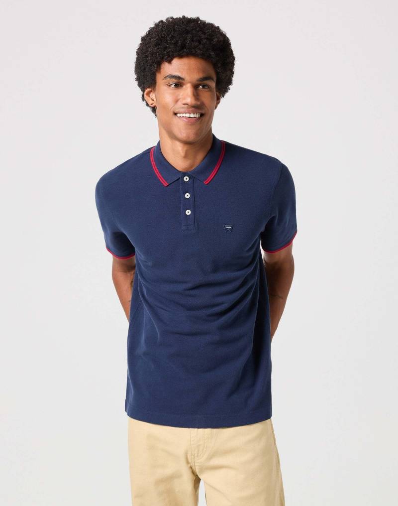 Wrangler - Polos Polo Shirt, für Herren, Blau, Größe XL von Wrangler