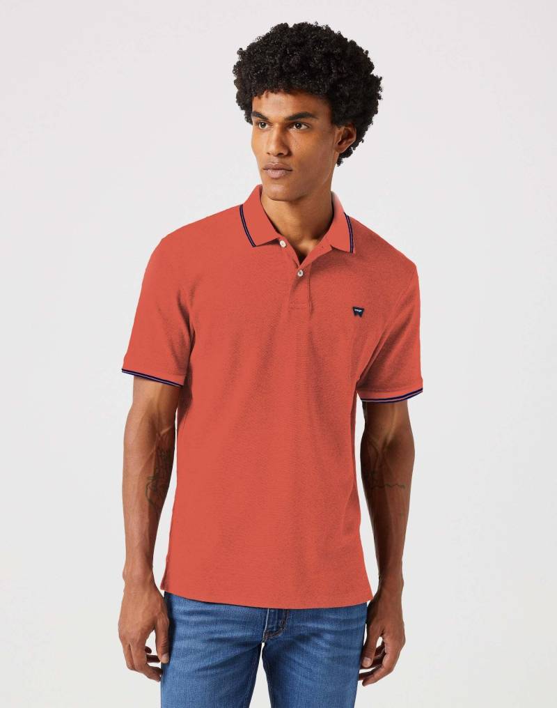 Polos Polo Shirt Herren Orange XL von Wrangler