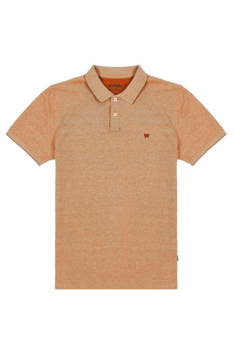 Polos Refined Polo Shirt Herren Braun S von Wrangler