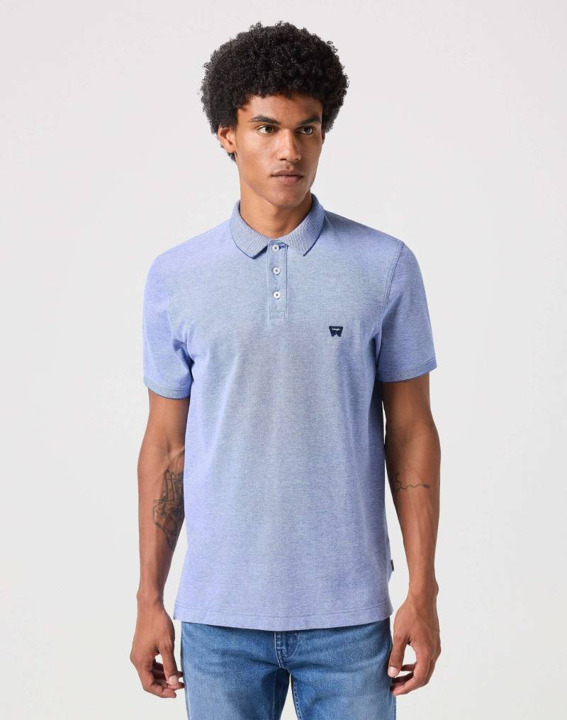 Polos Refined Polo Shirt Herren Hellblau L von Wrangler