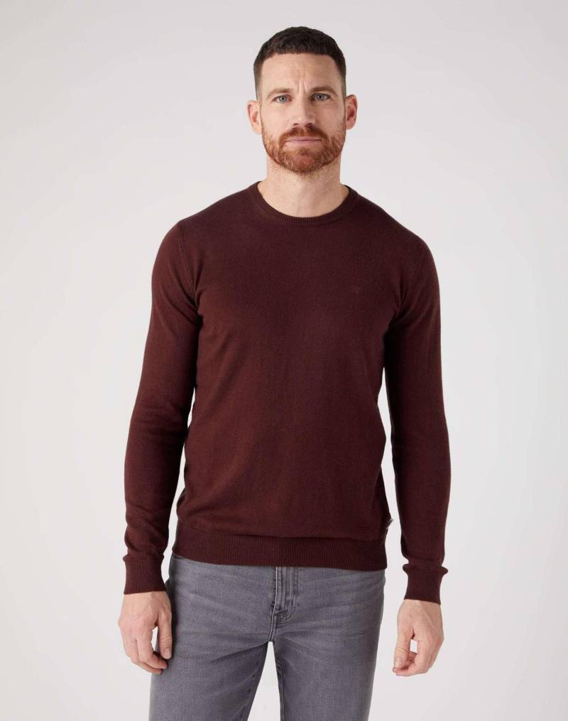 Pullover Crewneck Knit Herren Braun M von Wrangler