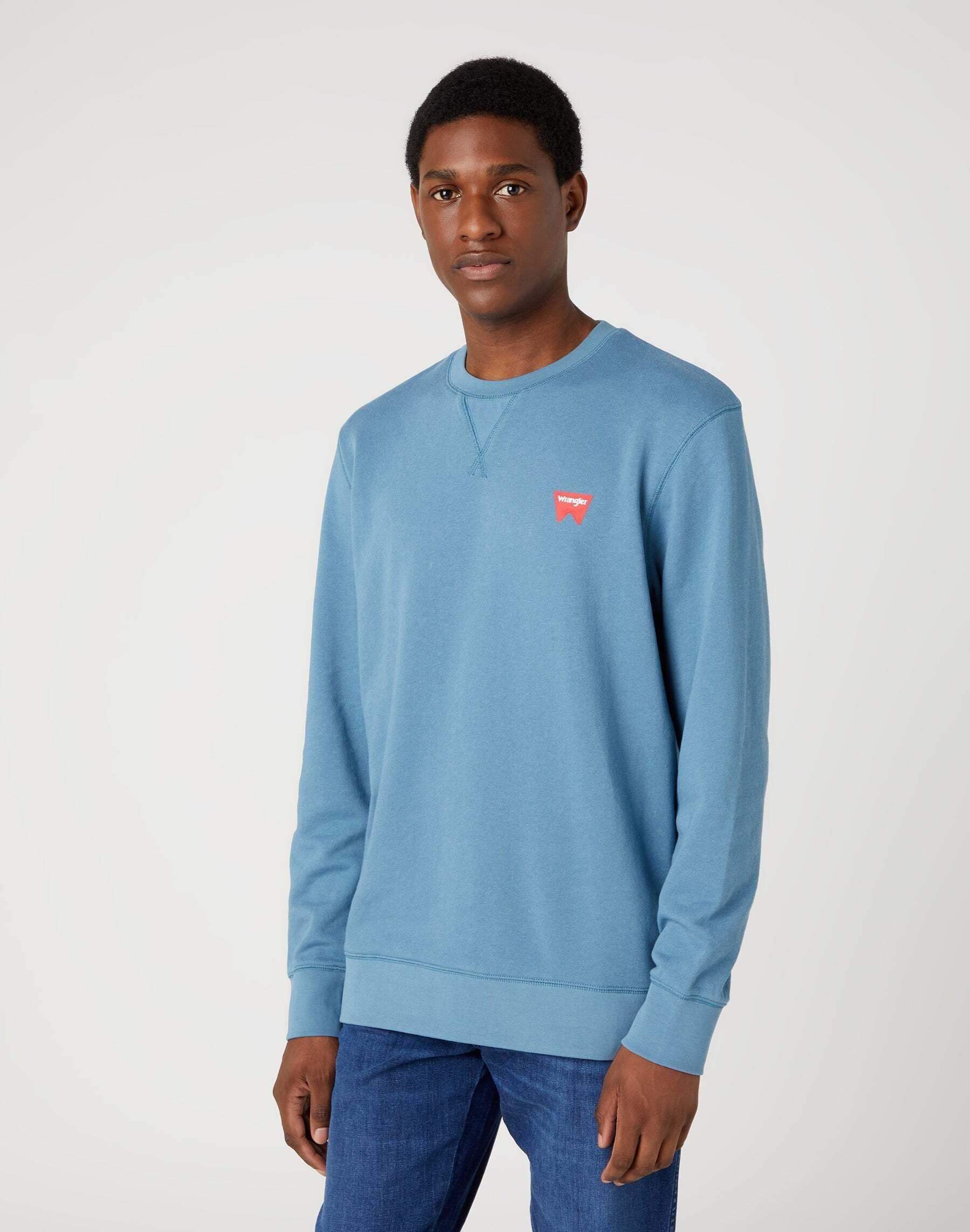 Sweatshirts Sign Off Crew Herren Blau M von Wrangler