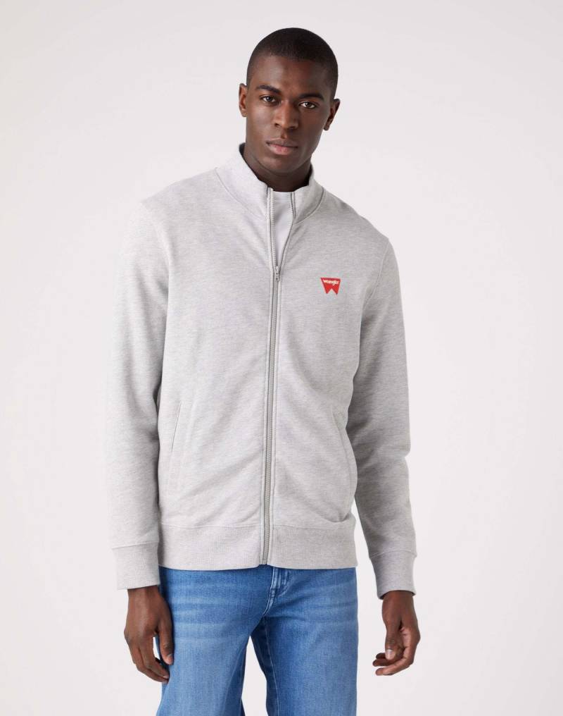 Sweatshirt Funnel Neck Zip Herren Taubengrau S von Wrangler