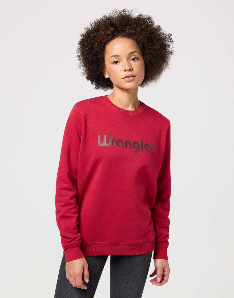 Sweatshirts Crew Sweatshirt Damen Rot Bunt XS von Wrangler