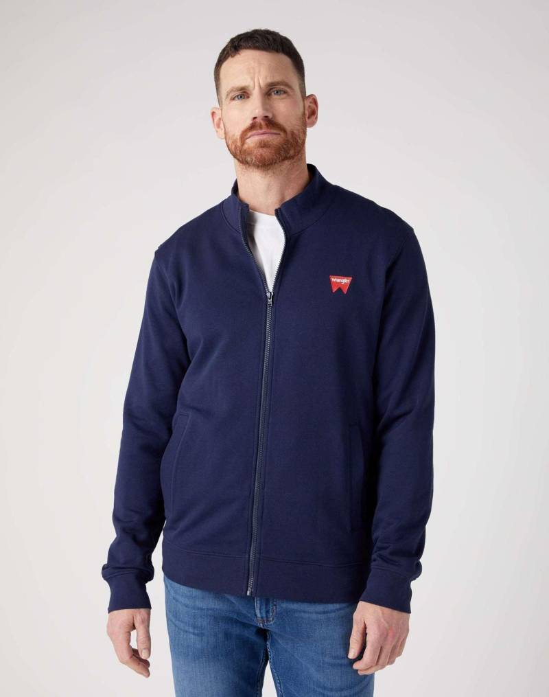 Sweatshirts Funnel Neck Zip Herren Blau M von Wrangler