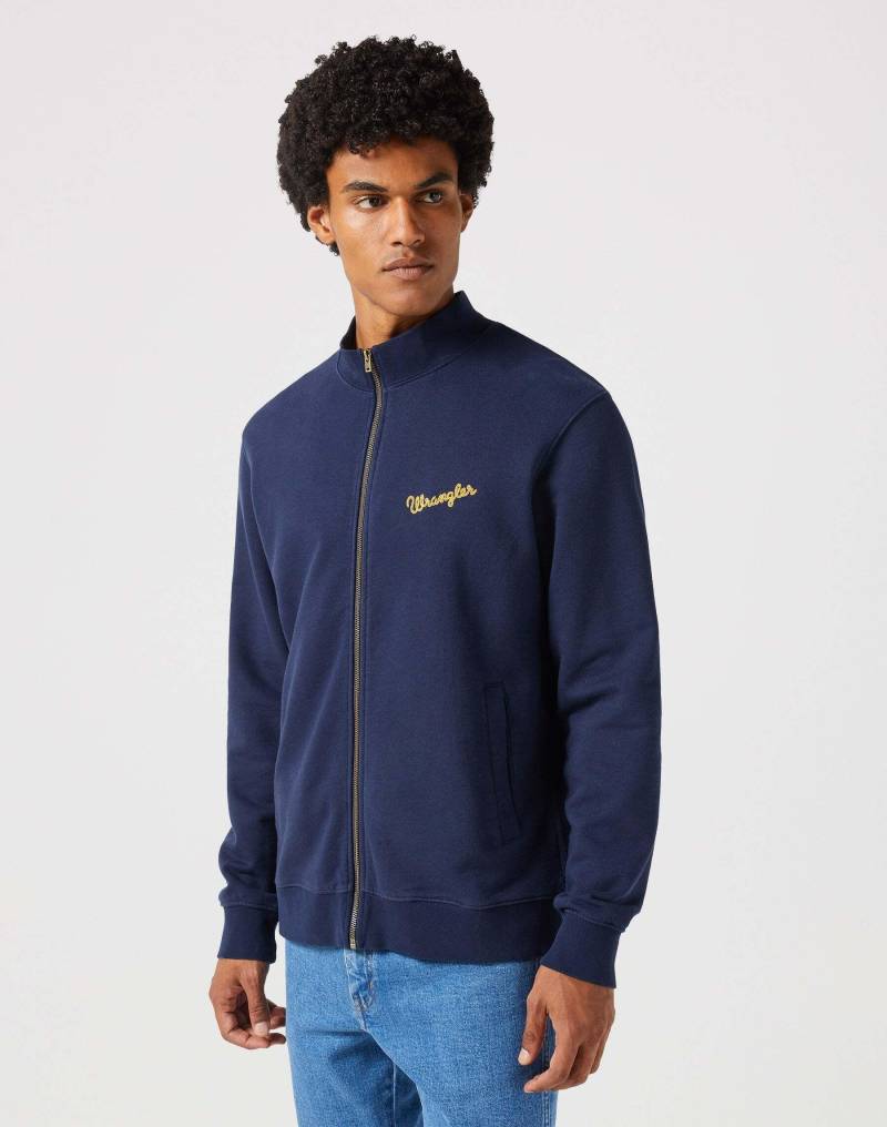 Sweatshirts Funnel Neck Zip Herren Blau M von Wrangler