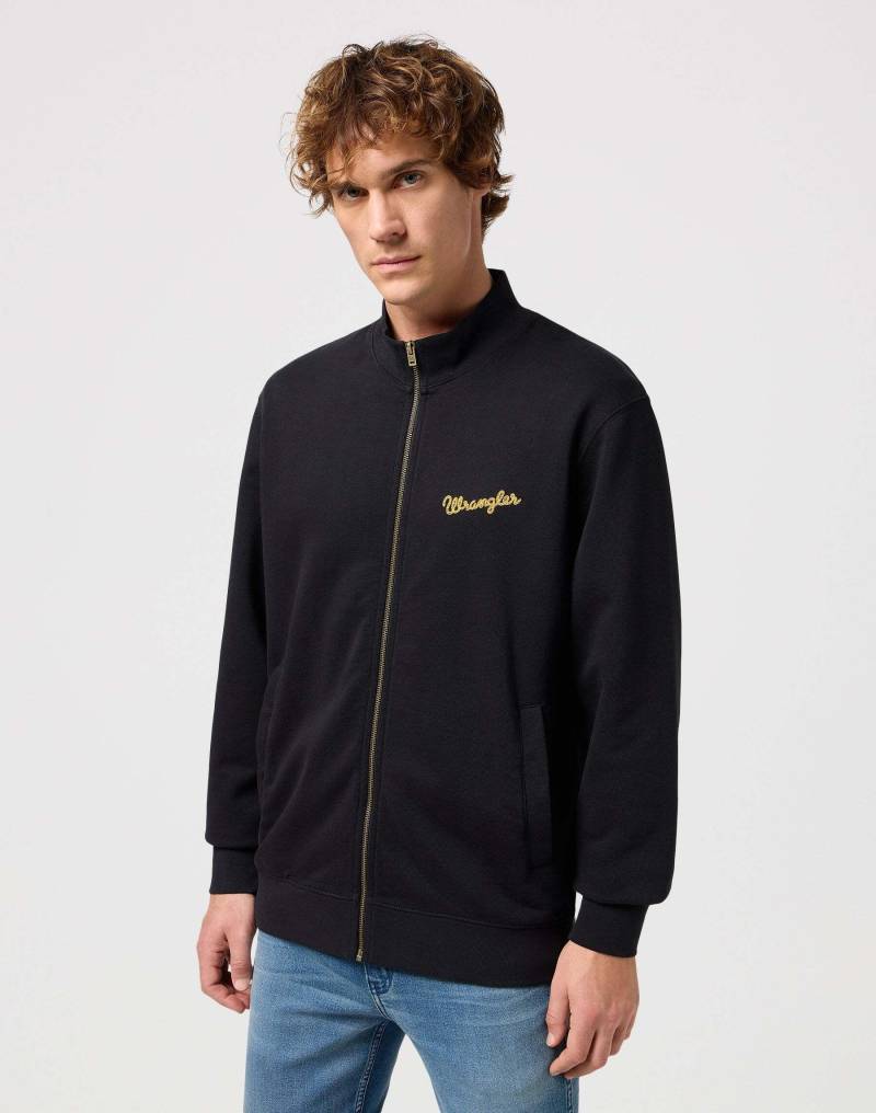 Sweatshirts Funnel Neck Zip Herren Schwarz M von Wrangler