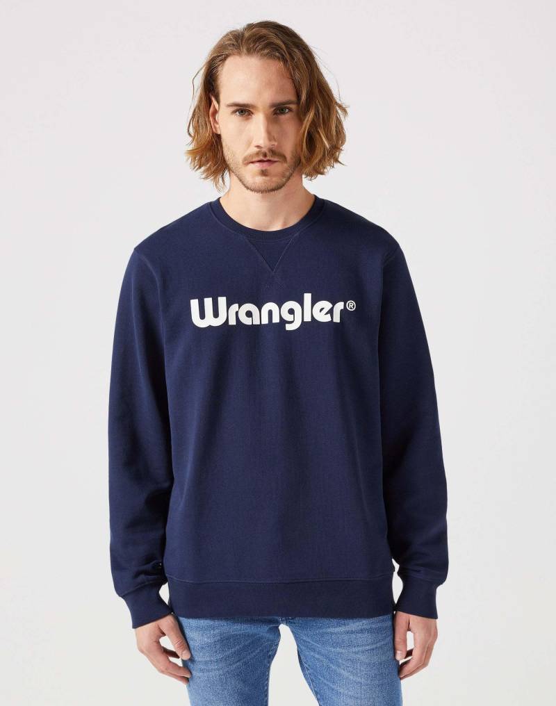 Sweatshirts Logo Crew Sweat Herren Marine L von Wrangler