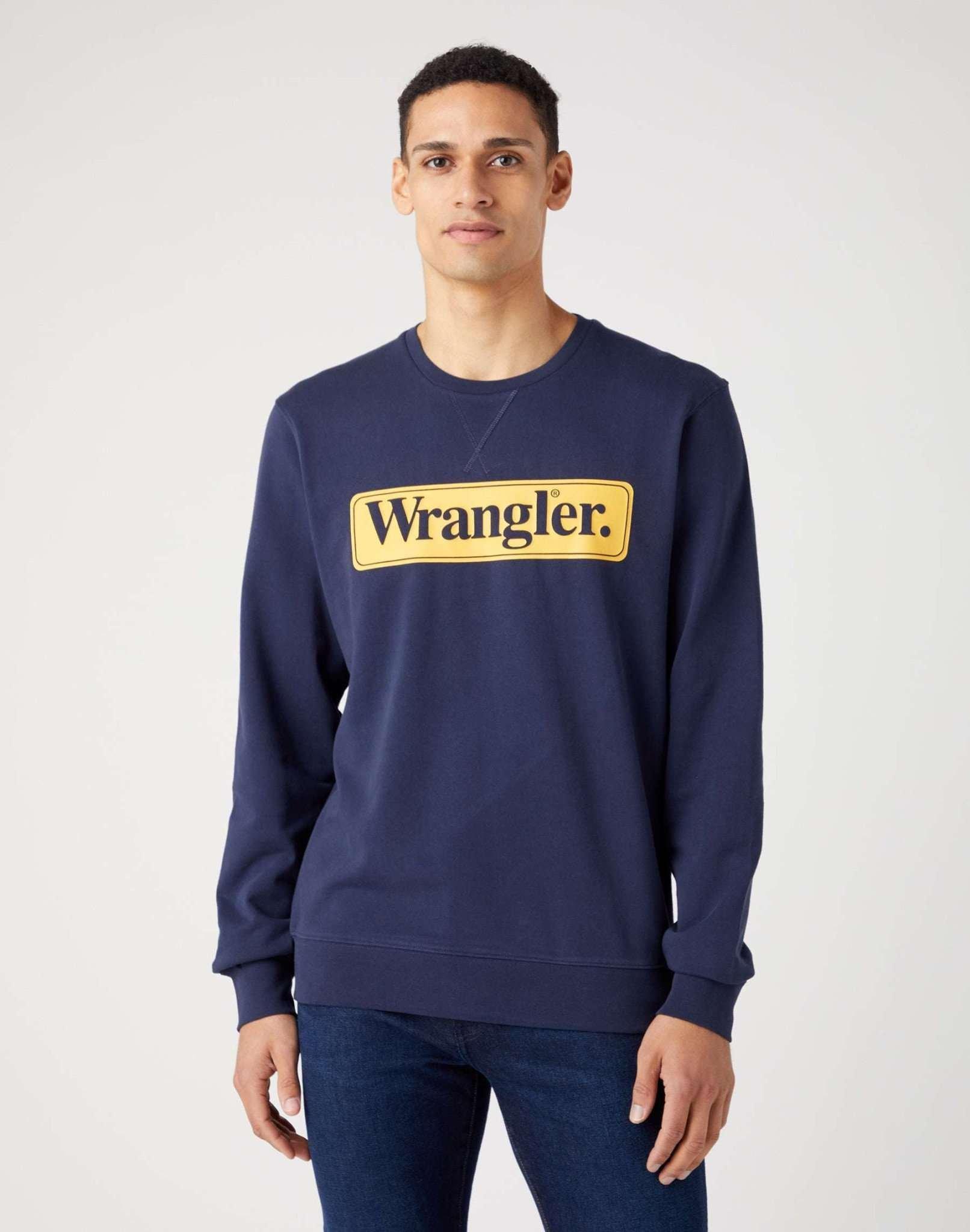 Sweatshirts Seasonal Crew Herren Blau M von Wrangler