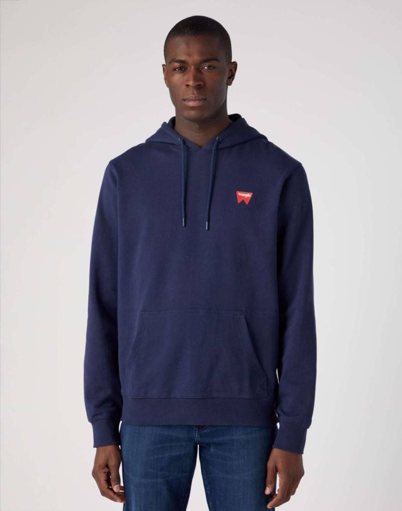 Wrangler - Sweatshirts Sign Off Hoodie, für Herren, Blau, Größe L von Wrangler