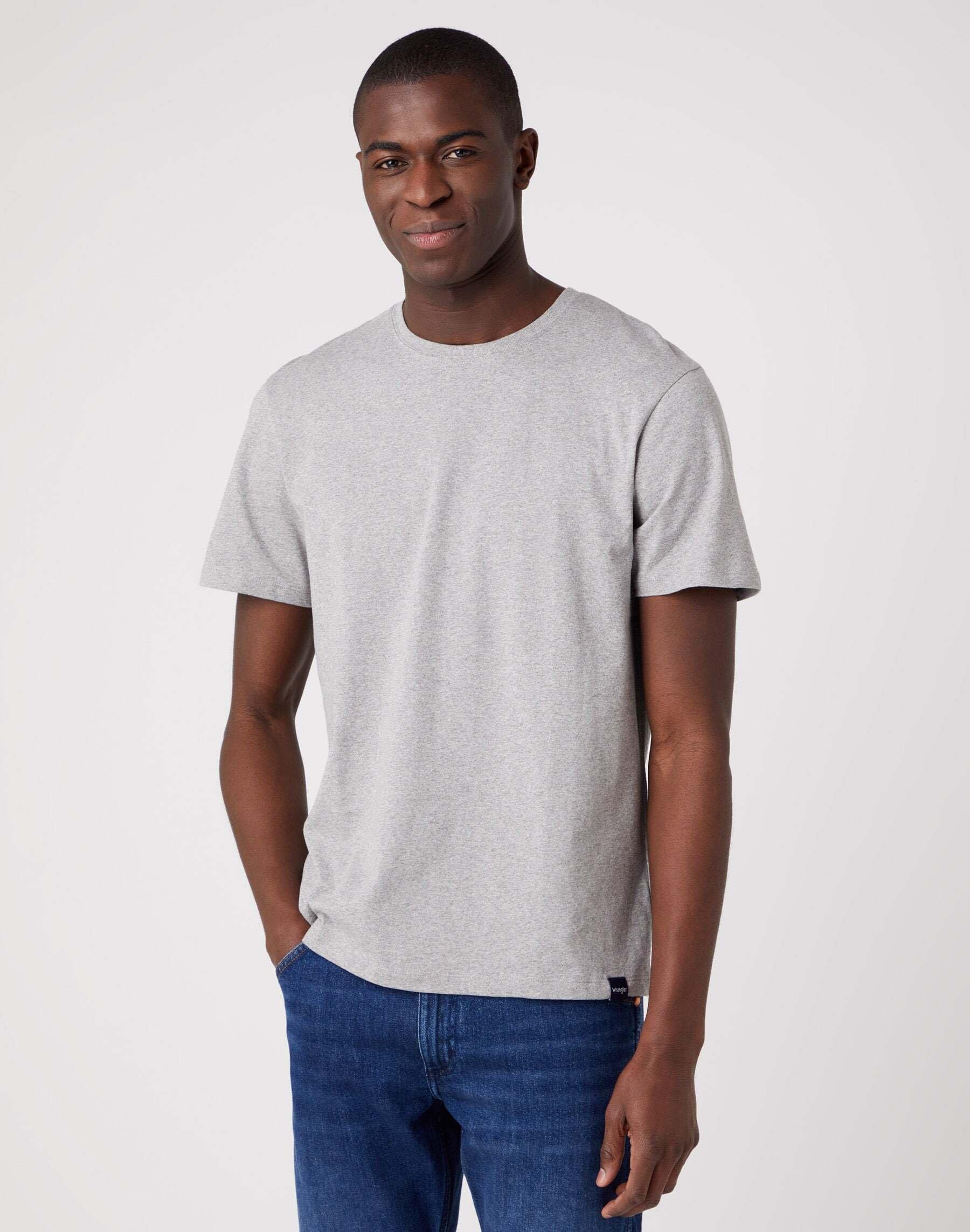 Wrangler - T-Shirt 2 Pack, für Herren, Taubengrau, Größe M von Wrangler