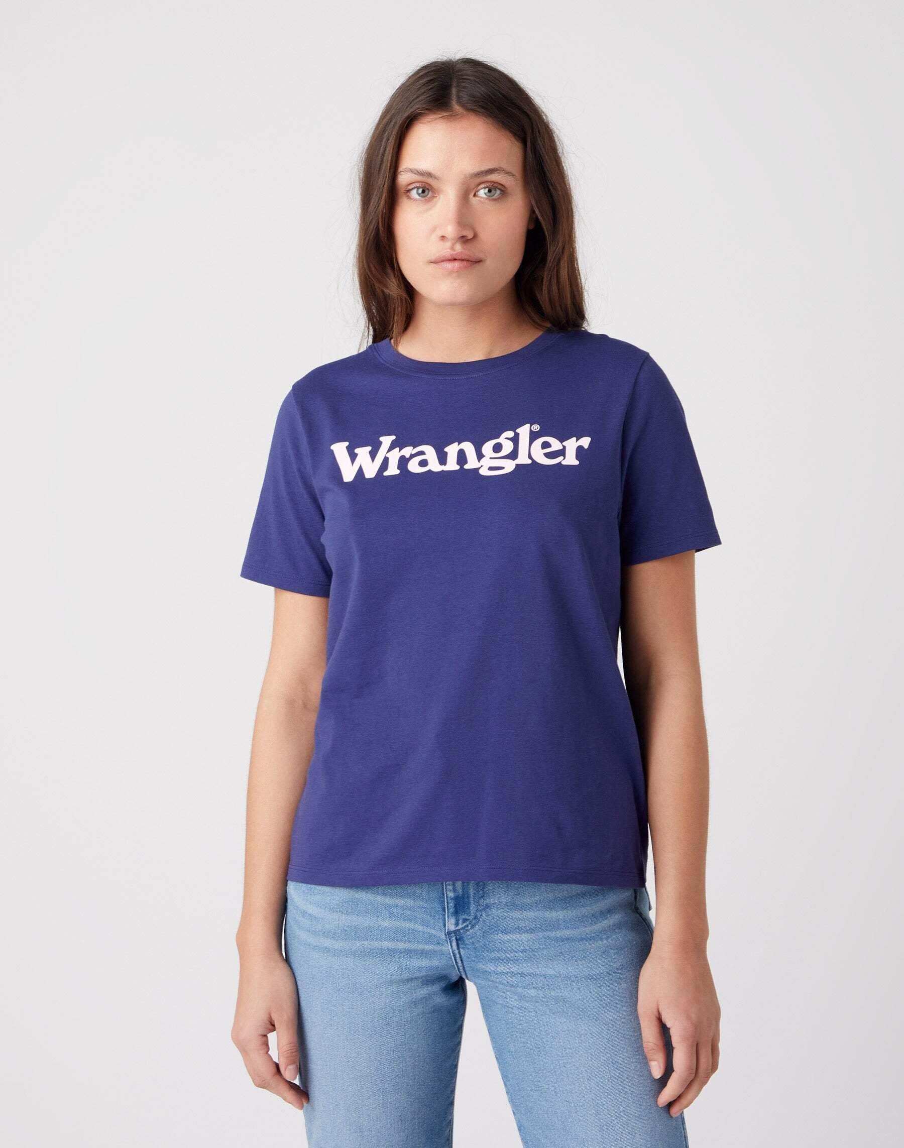 T-shirt Regular Damen Blau S von Wrangler