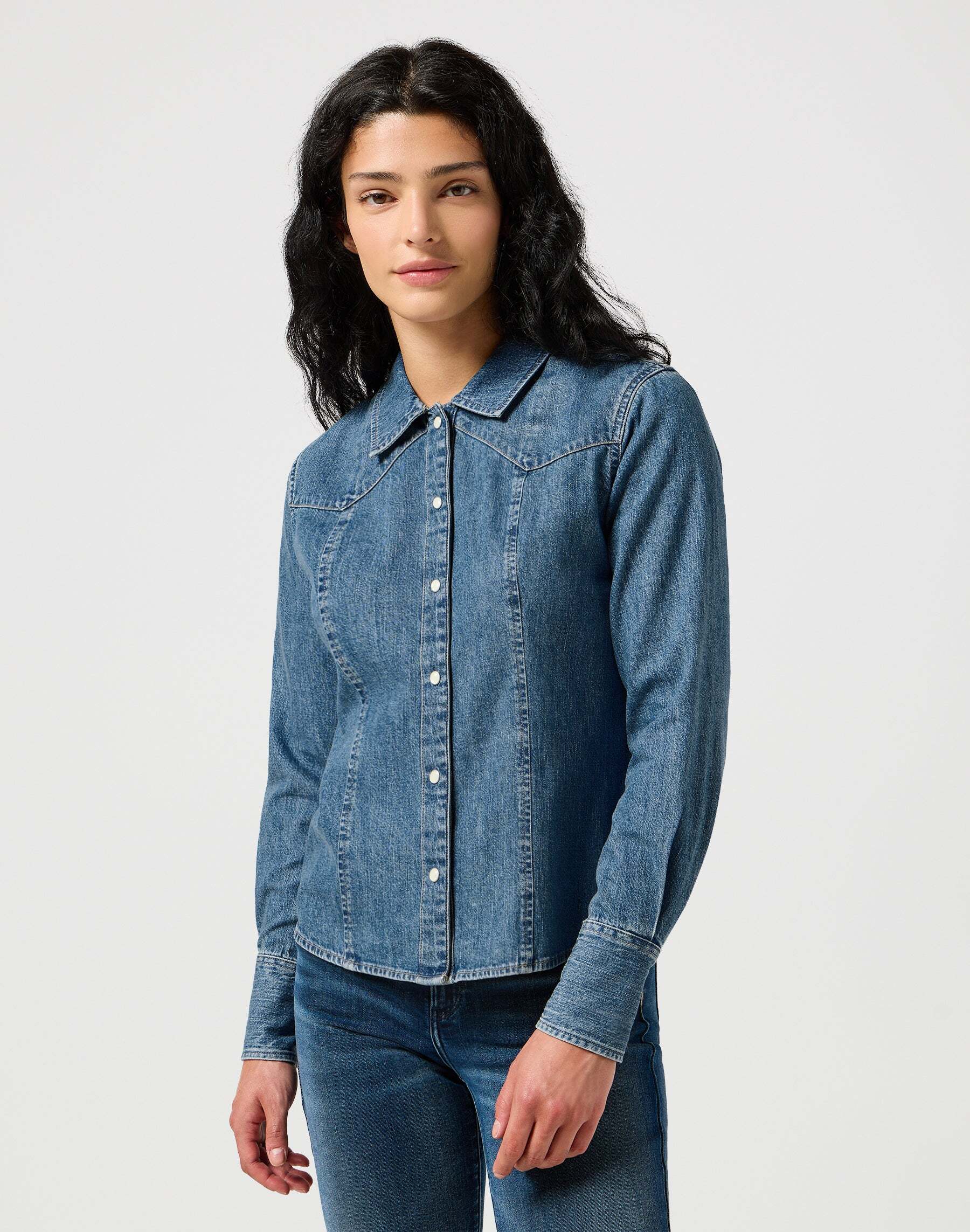 Wrangler Jeansbluse »Wrangler Jeanshemd Exag Yoke Shirt« von Wrangler