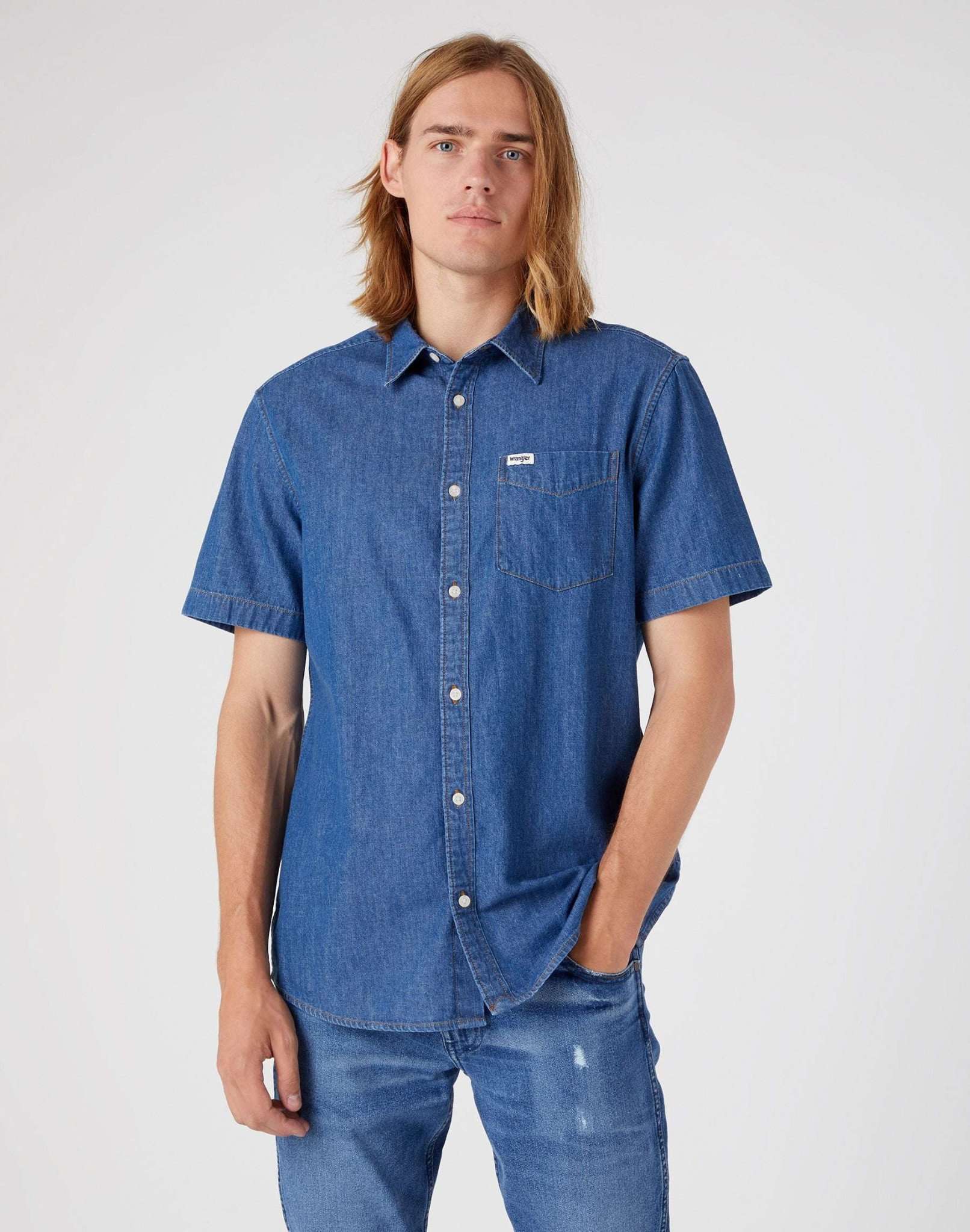 Wrangler Jeanshemd »Jeanshemden Kurzarm One Pocket Shirt« Wrangler Jeanshemd »Jeanshemden Kurzarm One Pocket Shirt« von Wrangler