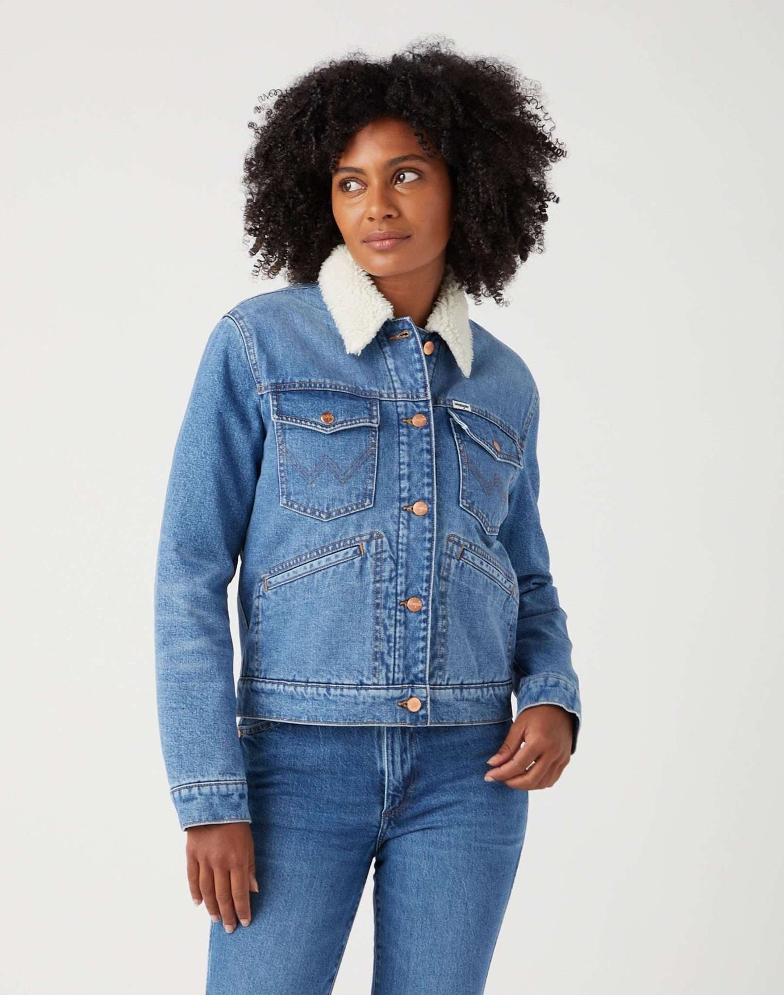 Wrangler Jeansjacke »Wrangler Jeansjacken Heritage Sherpa Jacket« Wrangler Jeansjacke »Wrangler Jeansjacken Heritage Sherpa Jacket« von Wrangler